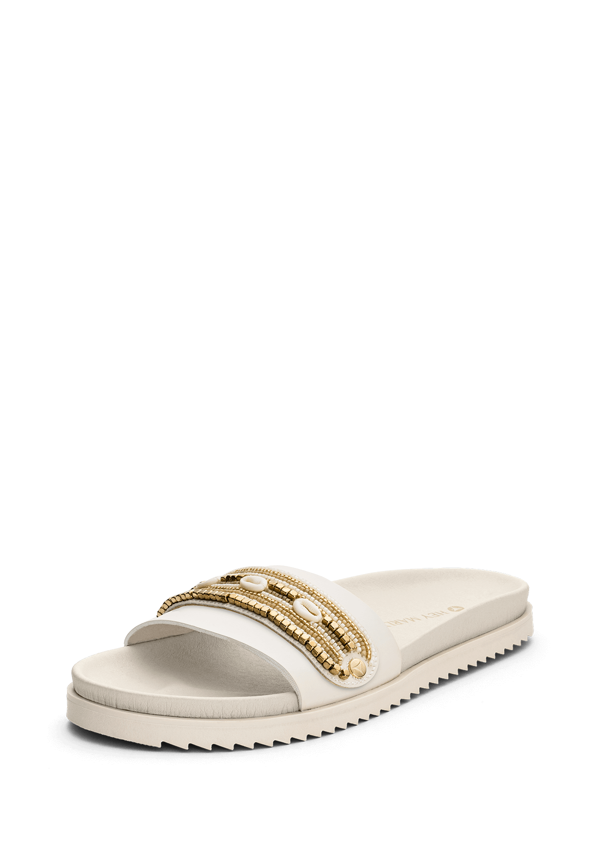 Frontalansicht auf neutralem Hintergrund des Produktes Ethno Shells in der Farbe Casual Clean Crema
