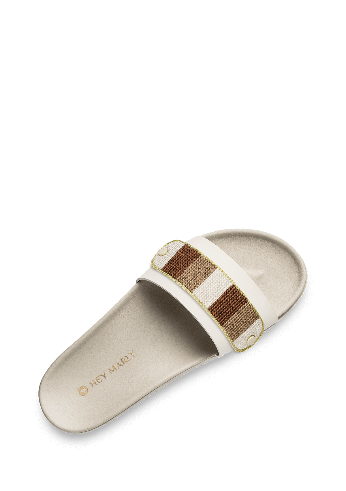 Seitenansicht auf neutralem Hintergrund des Produktes Summer Stripe in der Farbe Casual Clean Crema