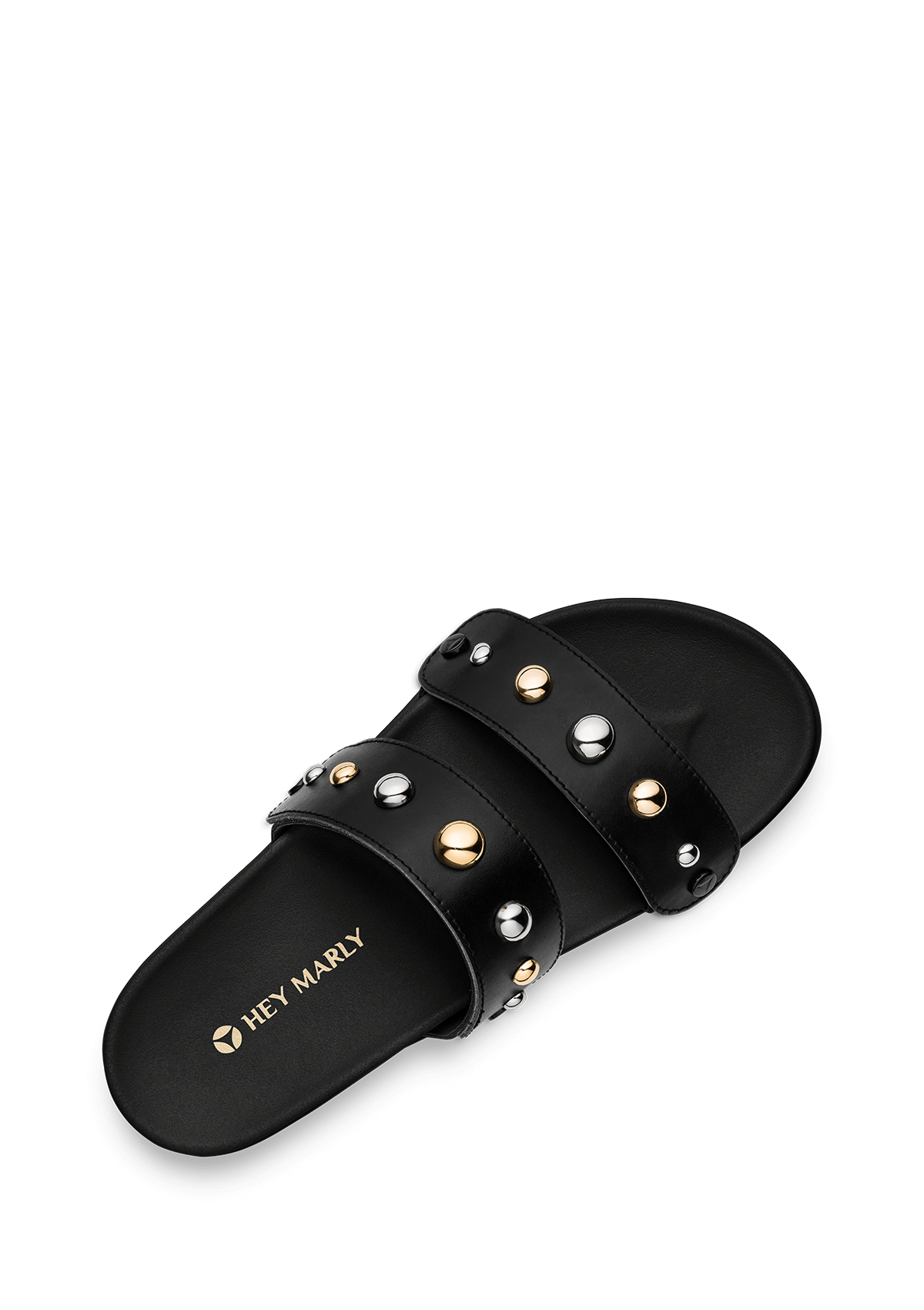 Seitenansicht auf neutralem Hintergrund des Produktes Urban Stud in der Farbe Casual Clean Black