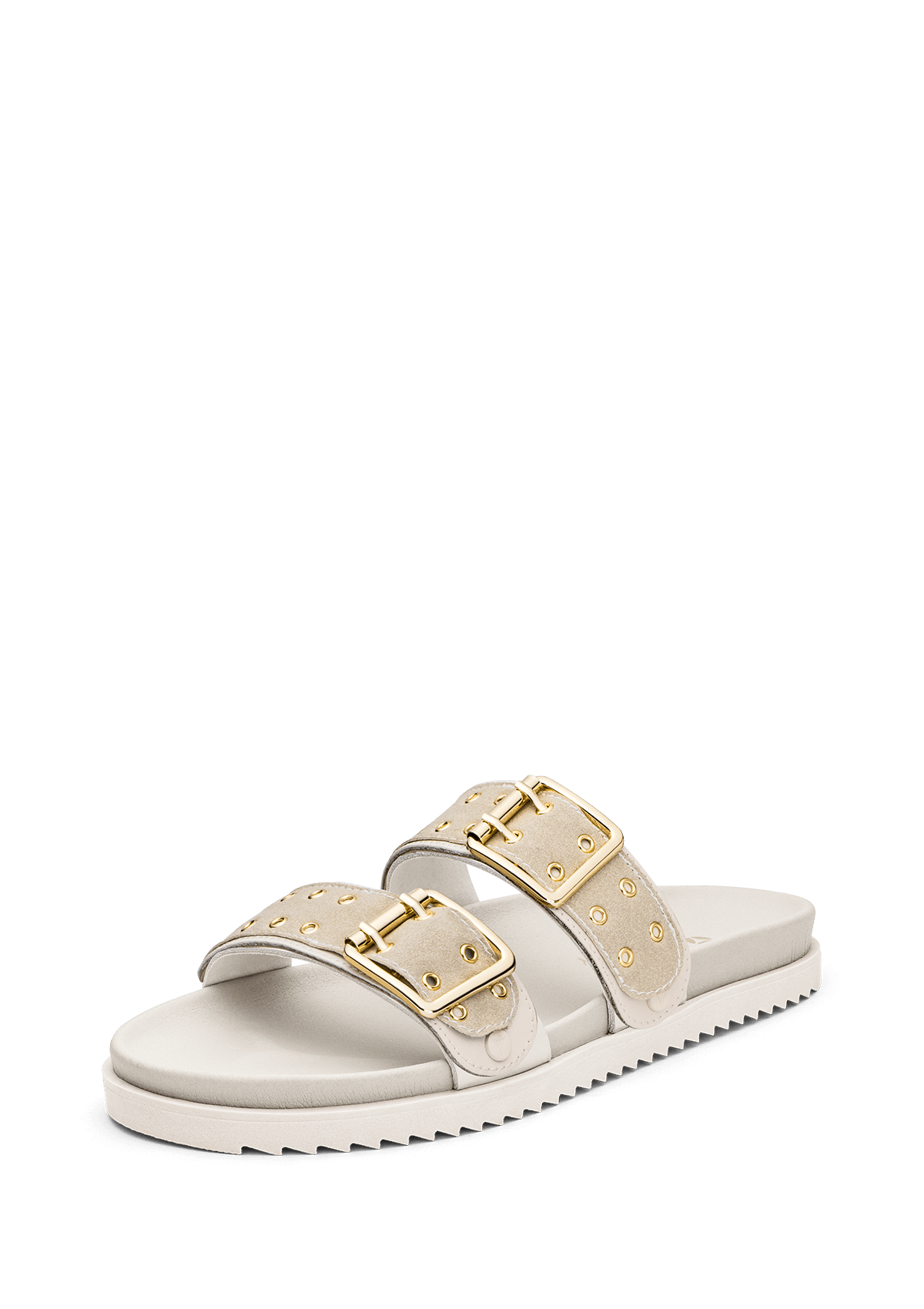 Frontalansicht auf neutralem Hintergrund des Produktes Eyelet Classic in der Farbe Casual Clean Crema