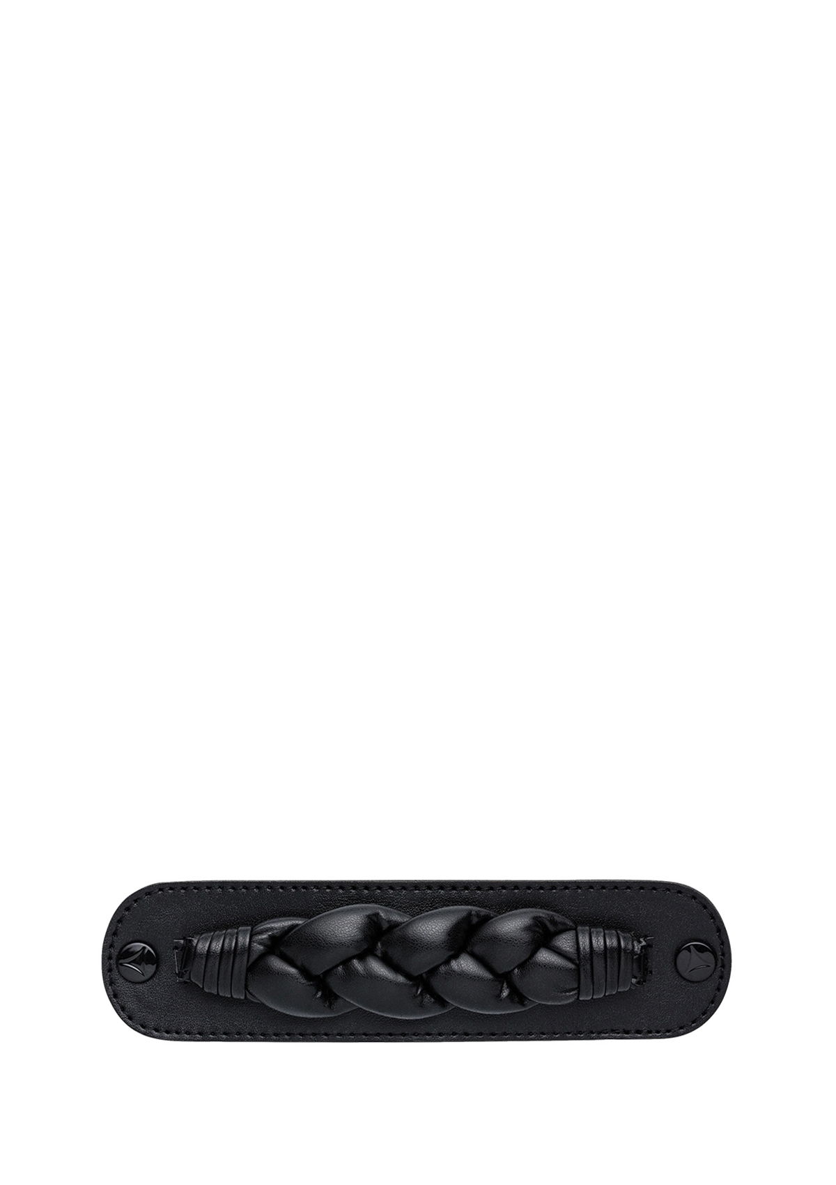 Frontalansicht auf neutralem Hintergrund des Produktes Braided in der Farbe Black