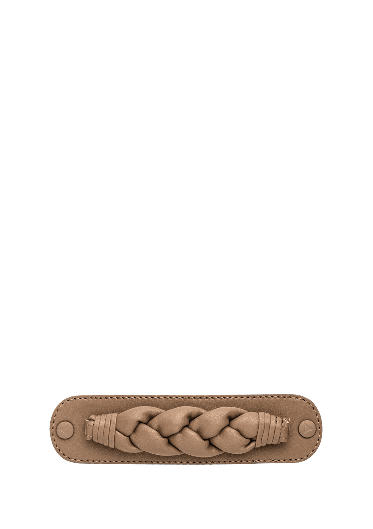 Frontalansicht auf neutralem Hintergrund des Produktes Braided in der Farbe Sand