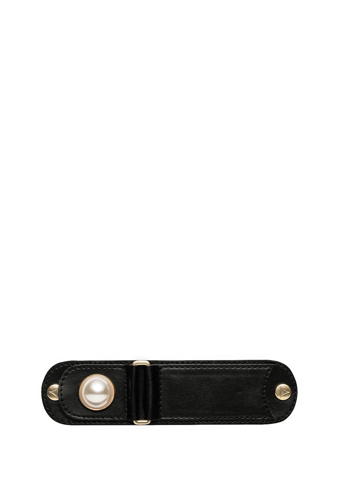 Frontalansicht auf neutralem Hintergrund des Produktes Aesthetic Pearl in der Farbe Black