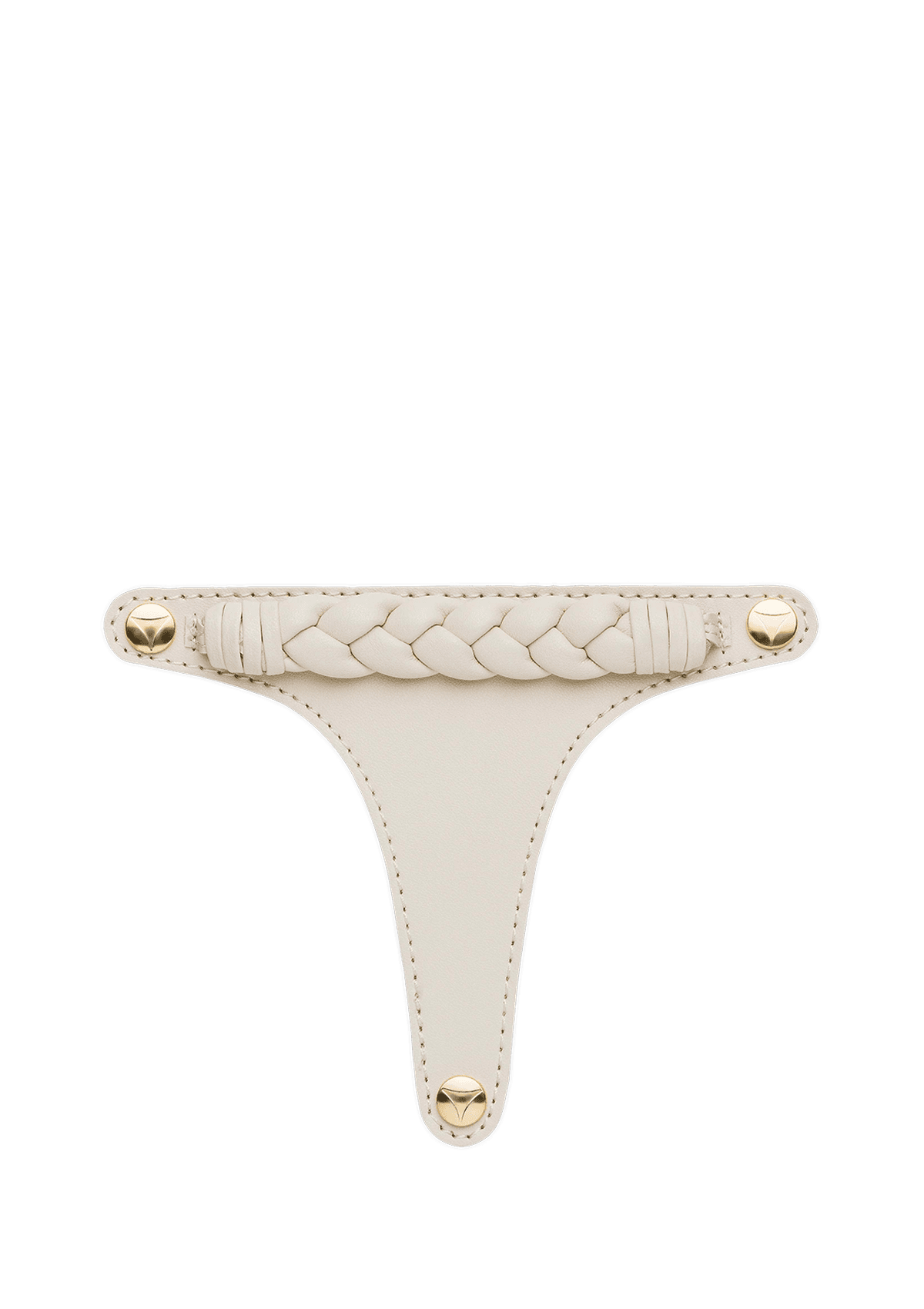 Frontalansicht auf neutralem Hintergrund des Produktes Braided in der Farbe Crema