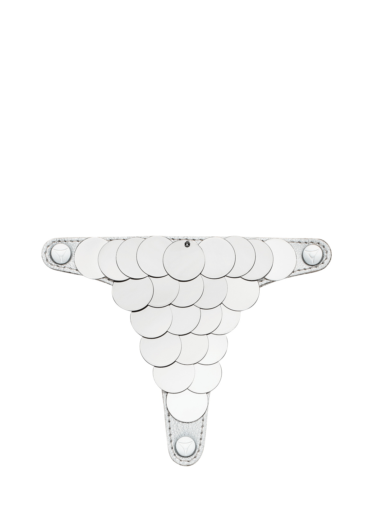 Frontalansicht auf neutralem Hintergrund des Produktes Shiny Plate in der Farbe Silver