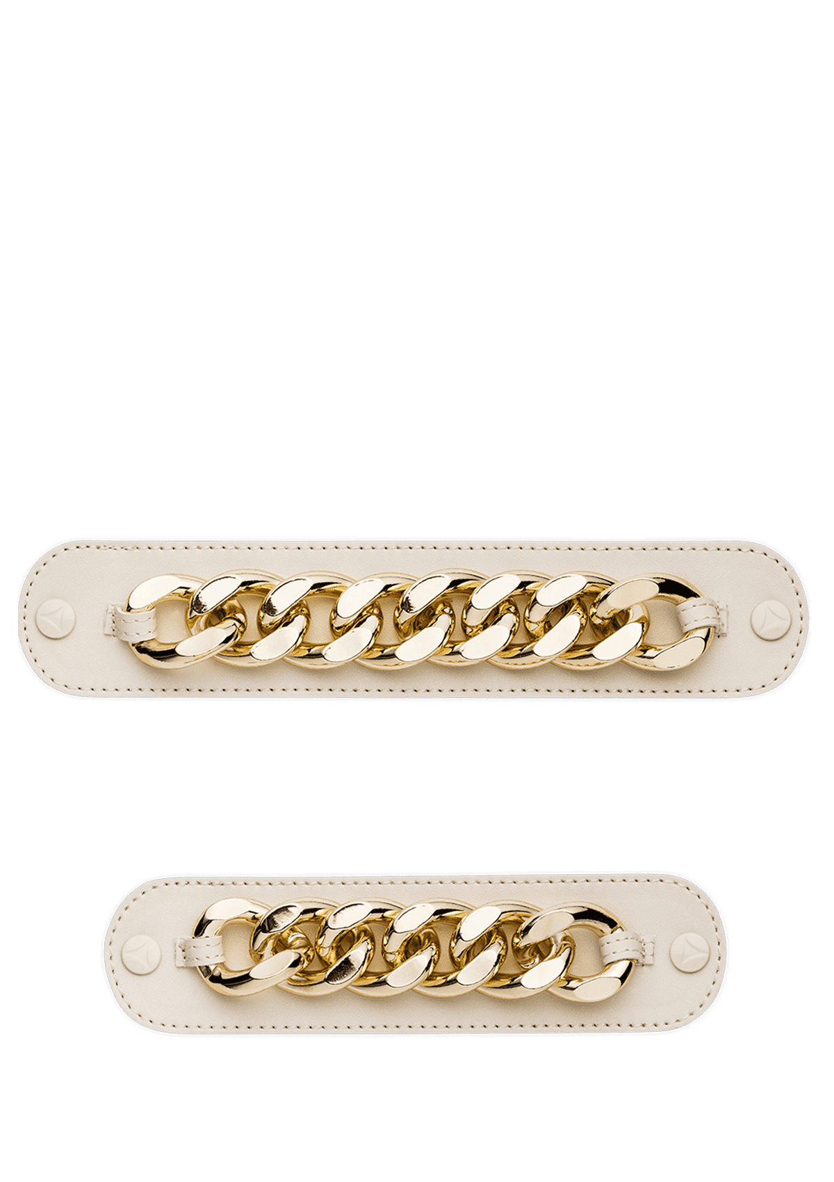 Frontalansicht auf neutralem Hintergrund des Produktes Gold Chain in der Farbe Crema