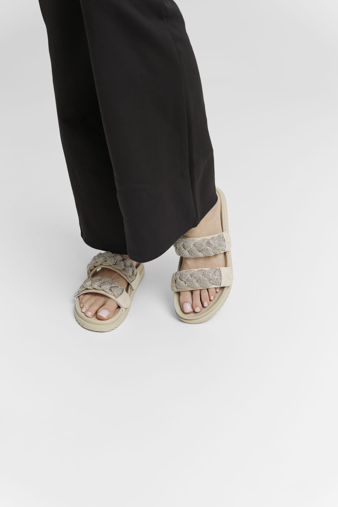 Tresse pailletée - Crème