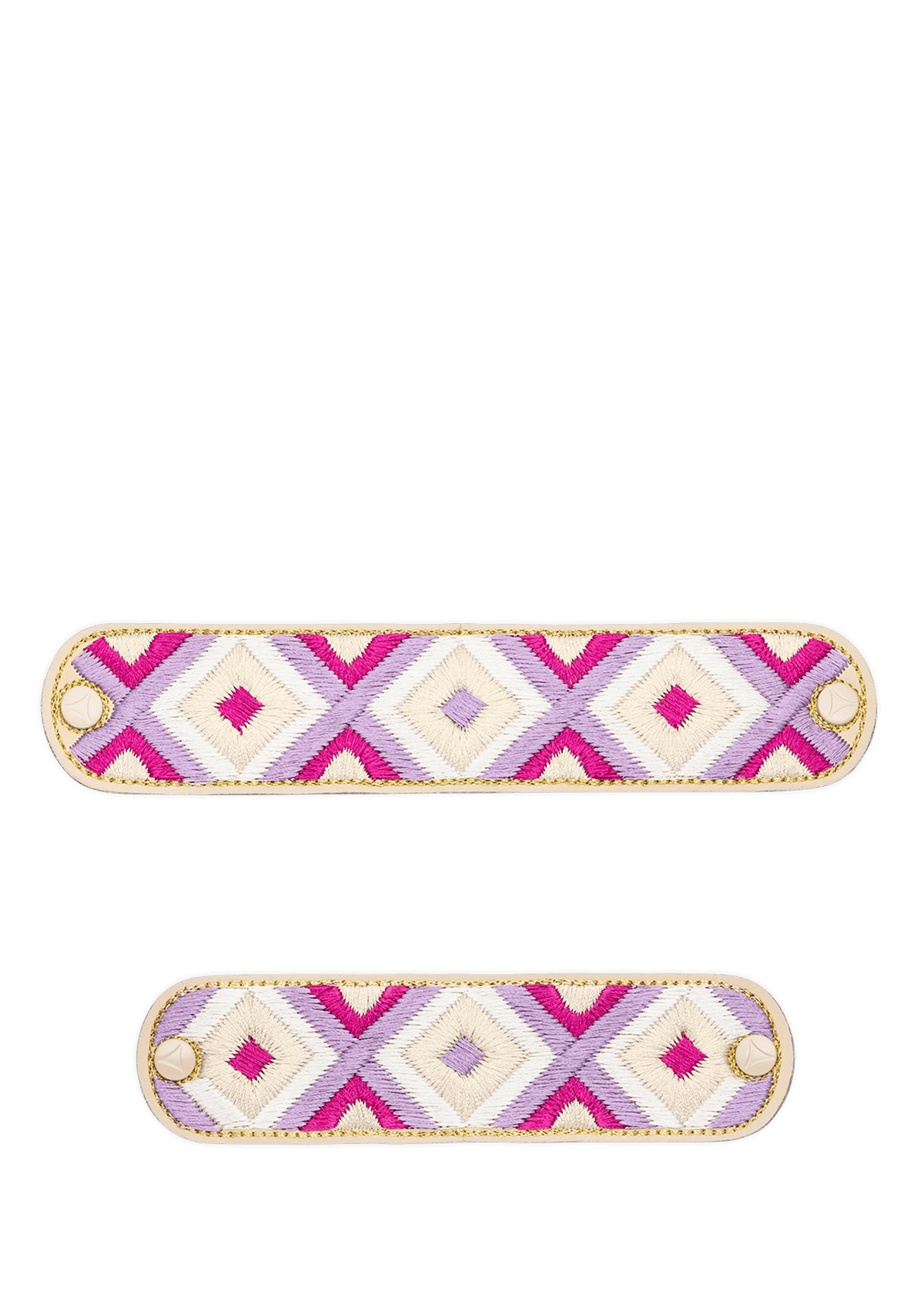 Frontalansicht auf neutralem Hintergrund des Produktes Woven Summer in der Farbe Fuchsia