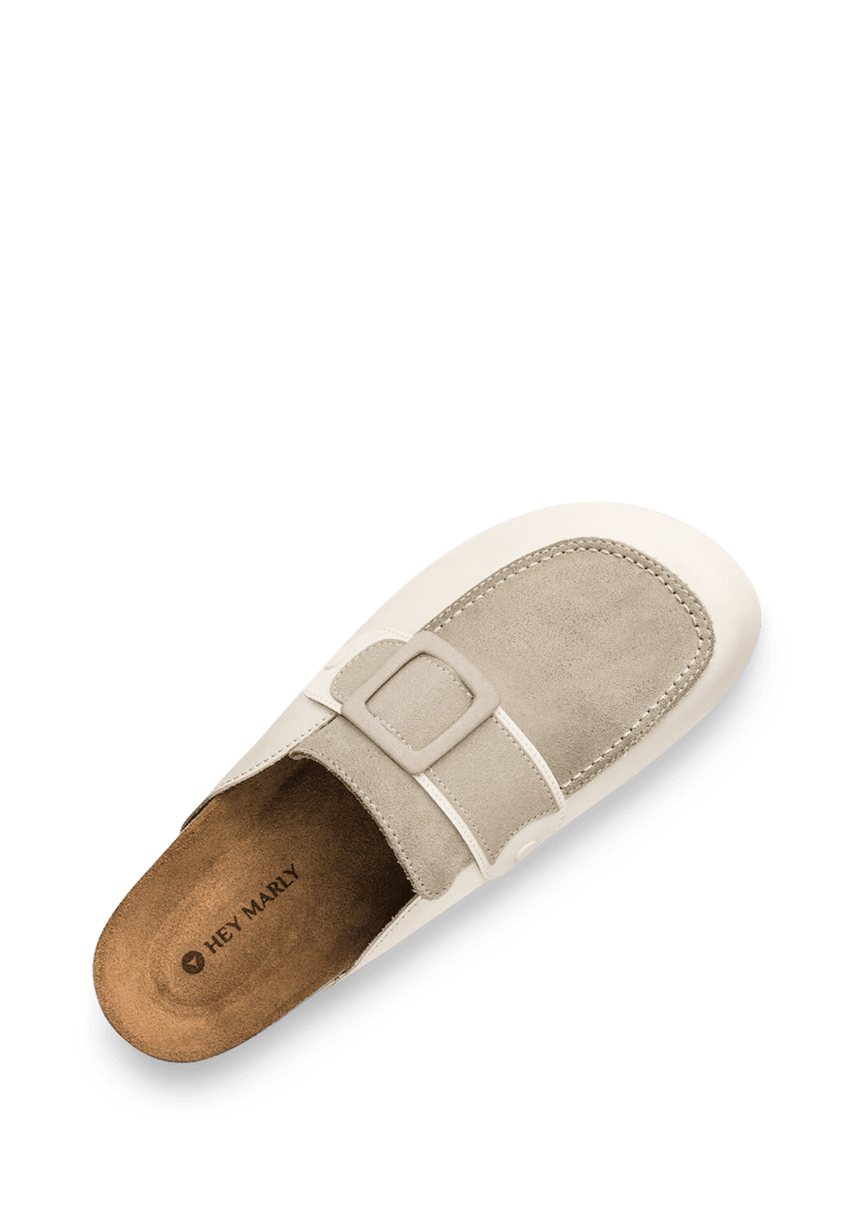 Seitenansicht auf neutralem Hintergrund des Produktes Comfy Classic in der Farbe Cloafer Crema