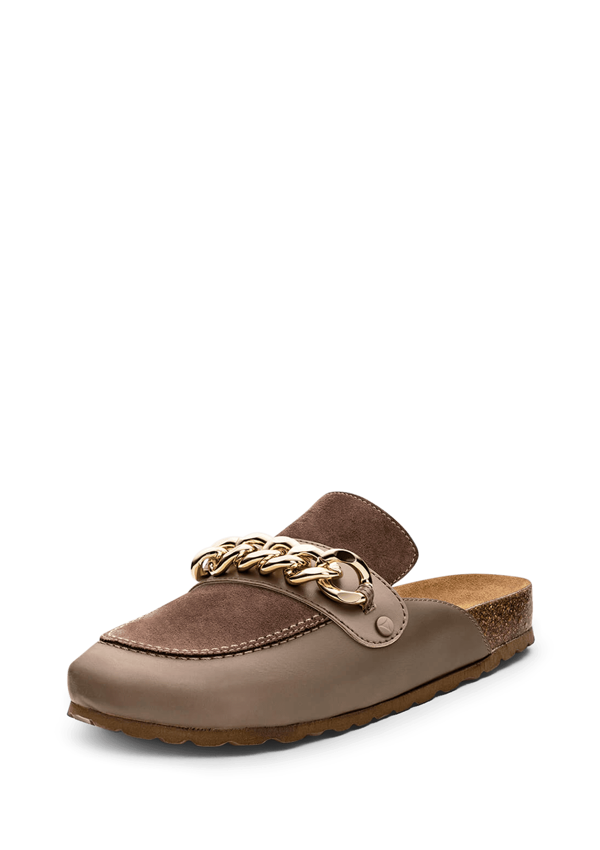 Frontalansicht auf neutralem Hintergrund des Produktes Gold Chain in der Farbe Cloafer Mocha