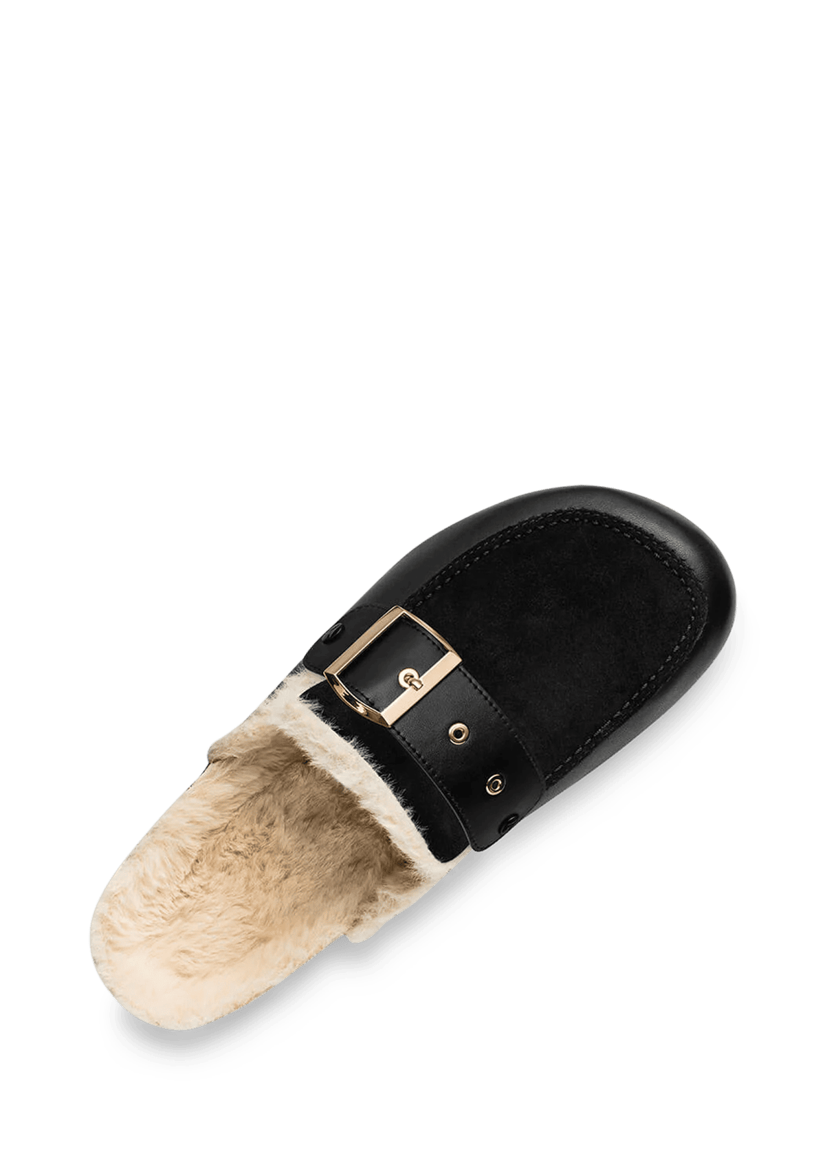Seitenansicht auf neutralem Hintergrund des Produktes Urban Classic in der Farbe Cloafer Fur Black