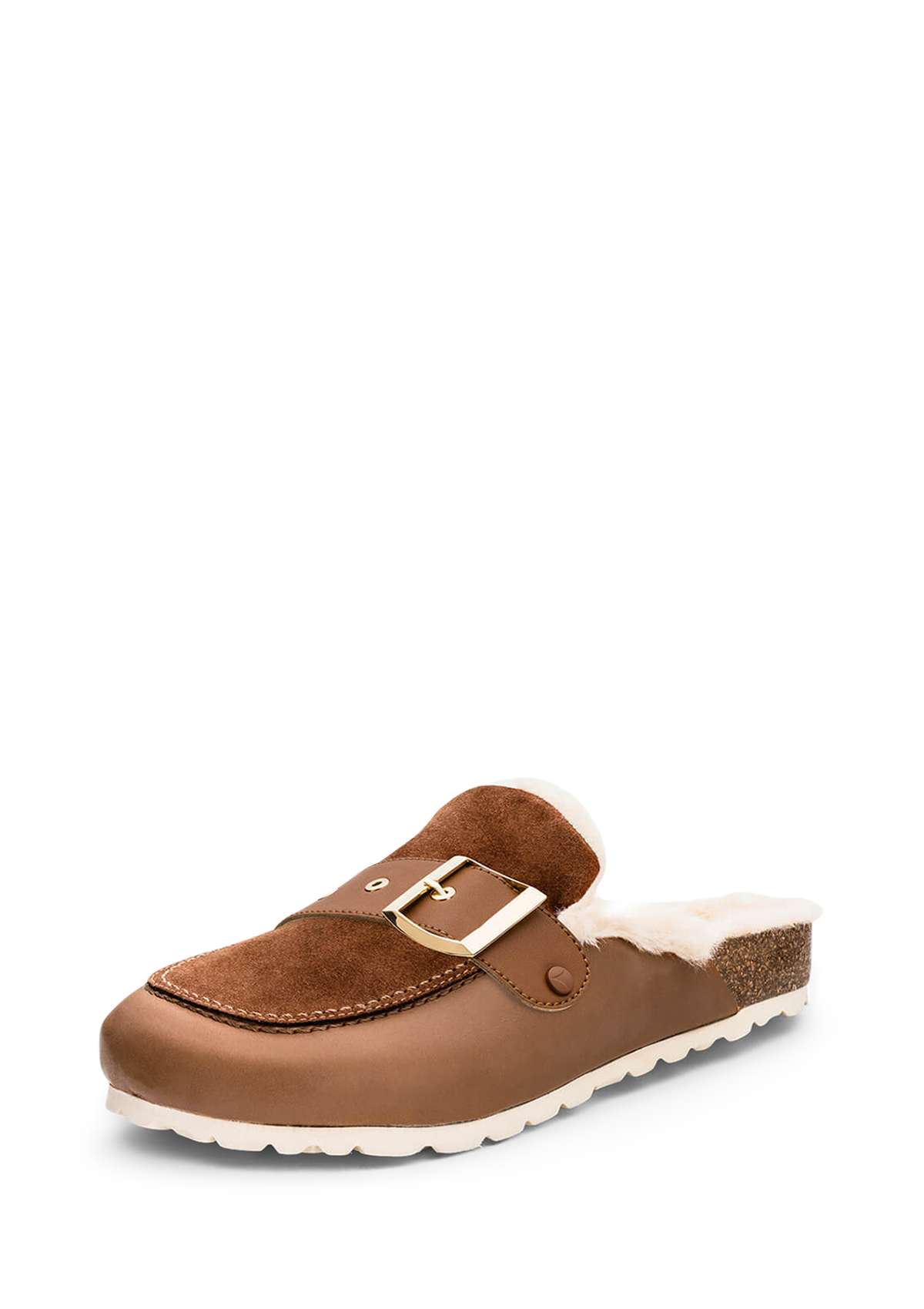 Frontalansicht auf neutralem Hintergrund des Produktes Urban Classic in der Farbe Cloafer Fur Cognac