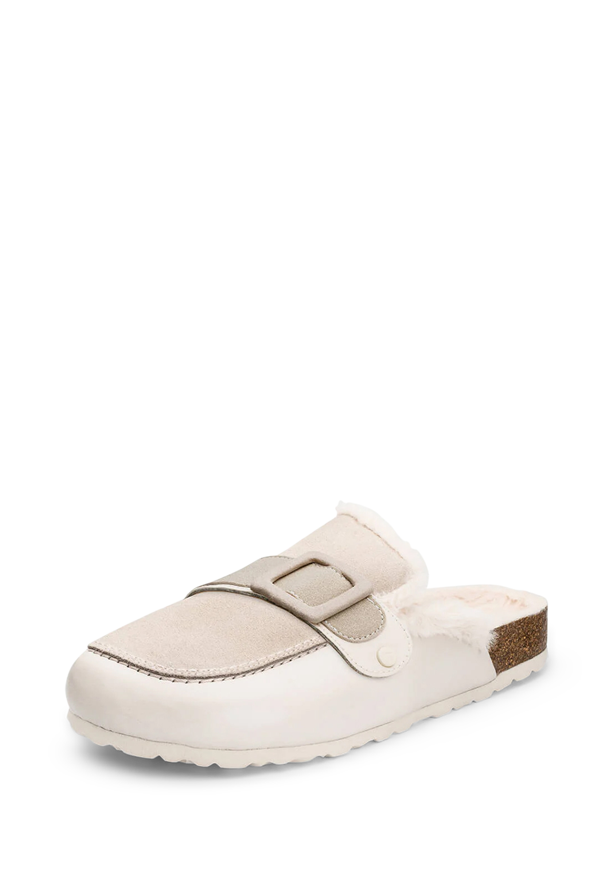 Frontalansicht auf neutralem Hintergrund des Produktes Comfy Classic in der Farbe Cloafer Fur Crema