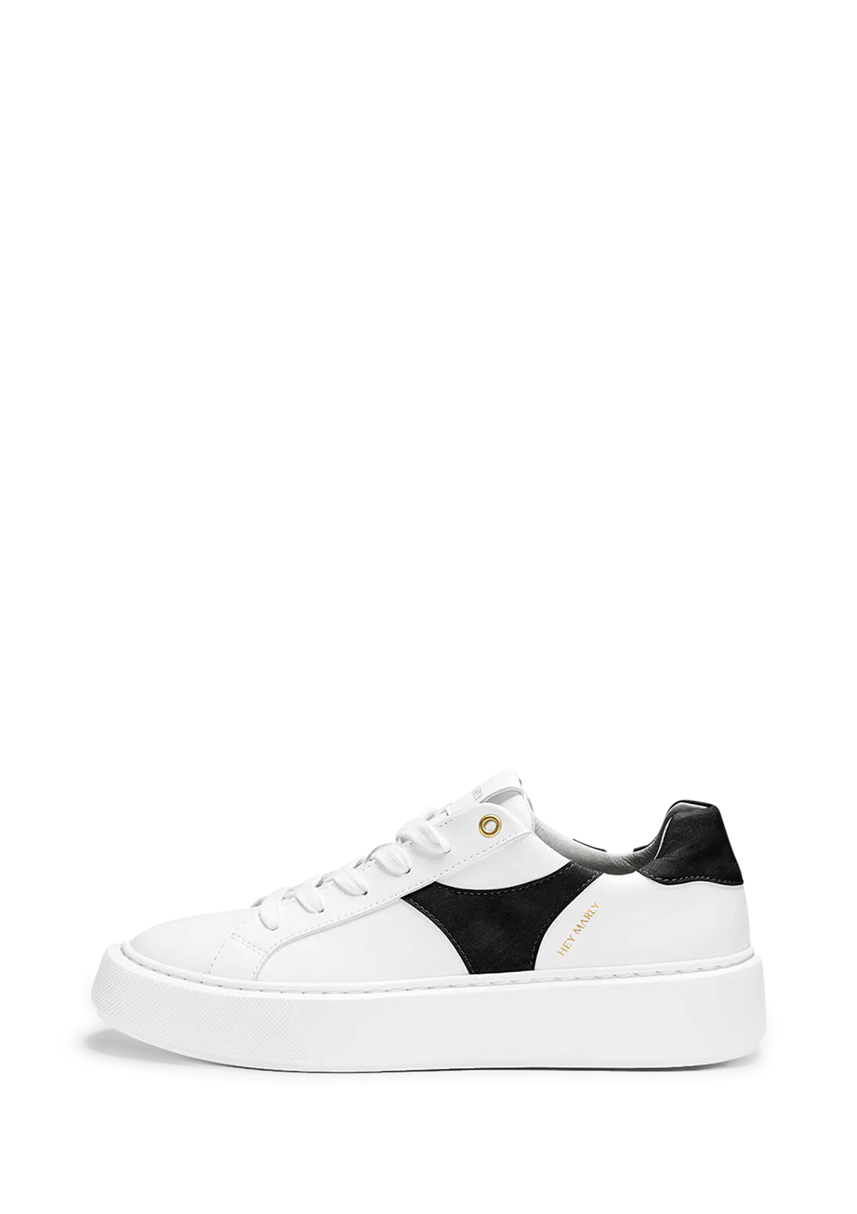 Seitenansicht auf neutralem Hintergrund des Produktes Classic in der Farbe White/Black