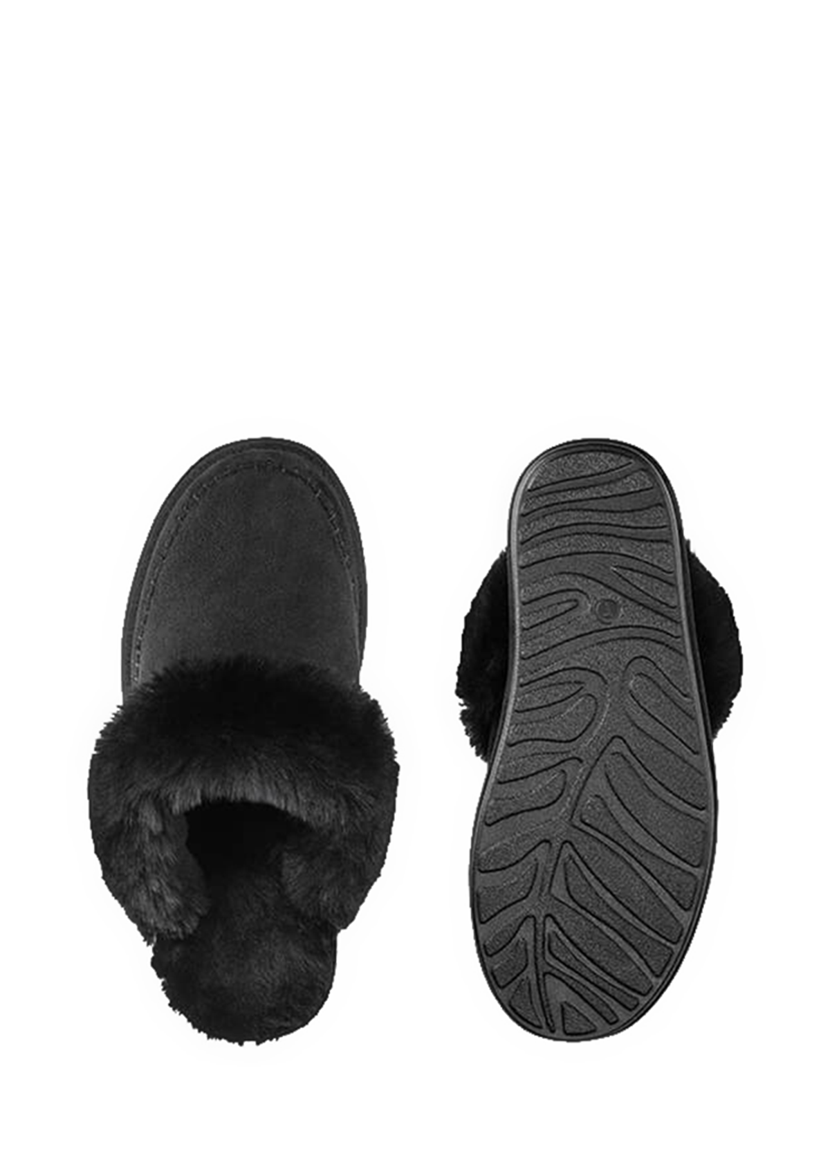 Produktabbildung auf neutralem Hintergrund des Produktes Slipper Cushy in der Farbe Black