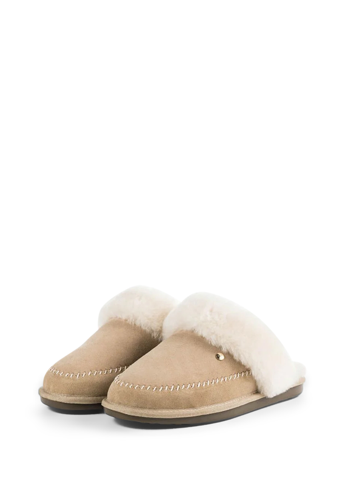 Produktabbildung auf neutralem Hintergrund des Produktes Slipper Cushy in der Farbe Sand
