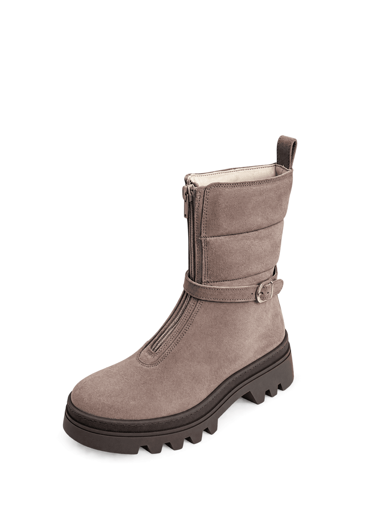 Zip Up Ankle Boot - Mocha