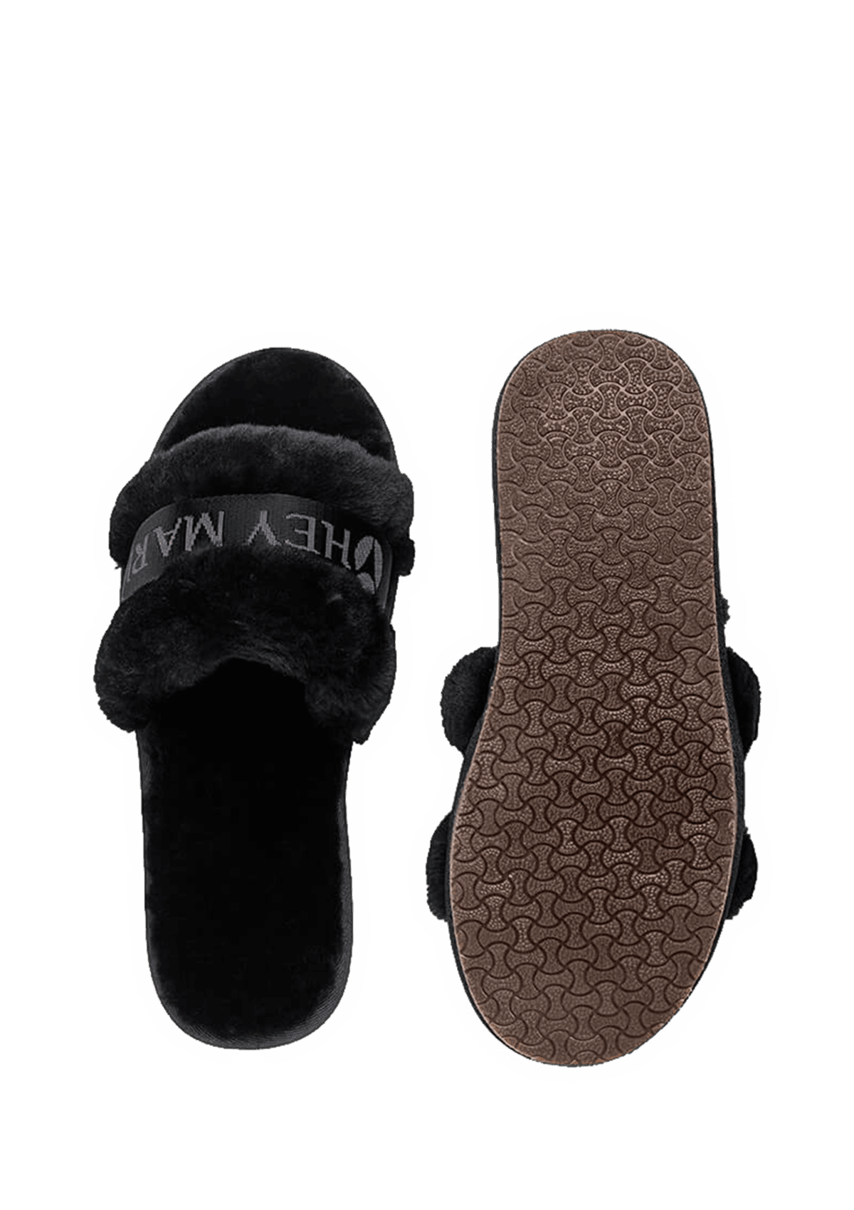 Produktabbildung auf neutralem Hintergrund des Produktes Slipper Signature in der Farbe Black