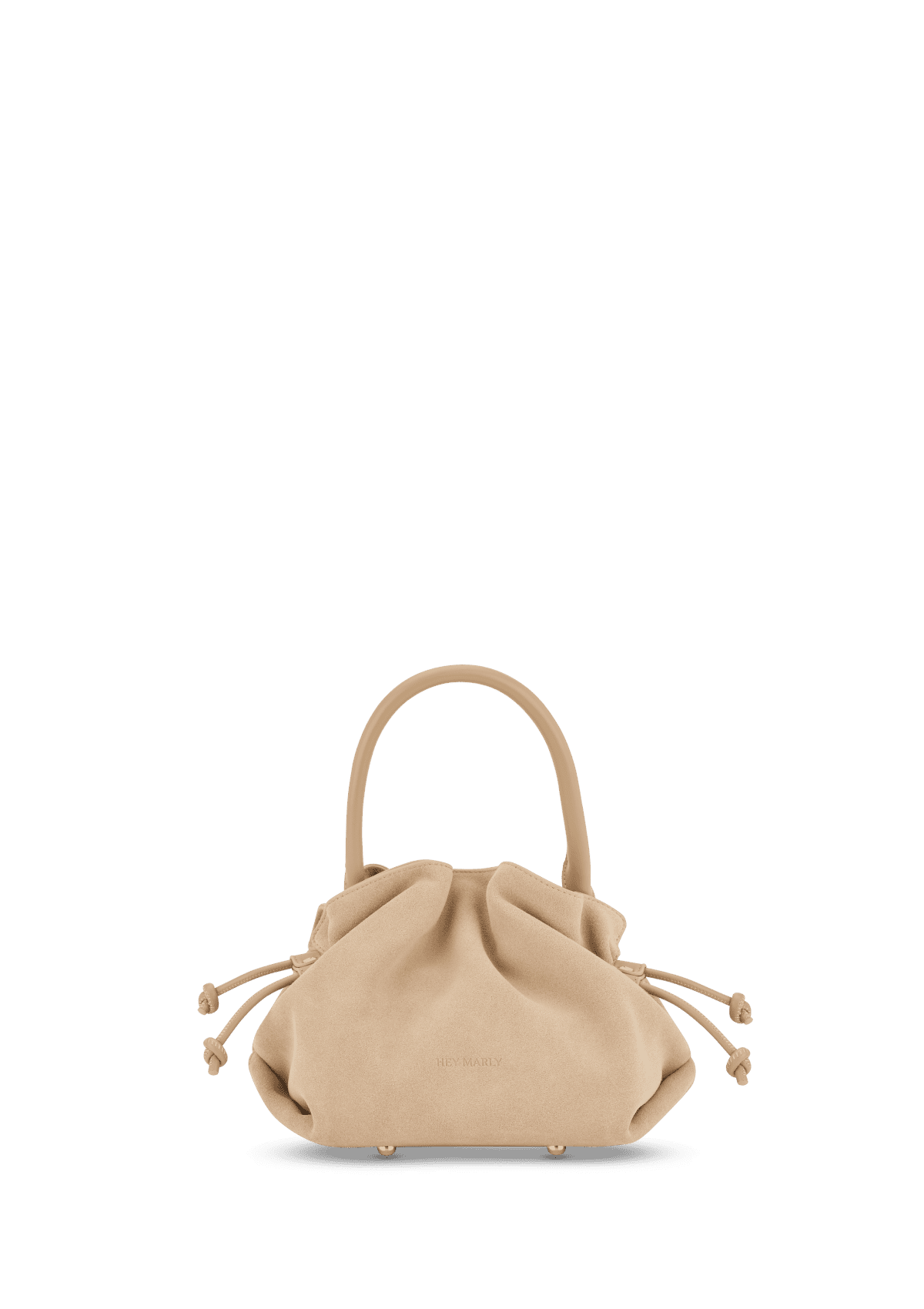 Frontalansicht auf neutralem Hintergrund des Produktes Cool Companion Suede S in der Farbe Sand in der Größe S