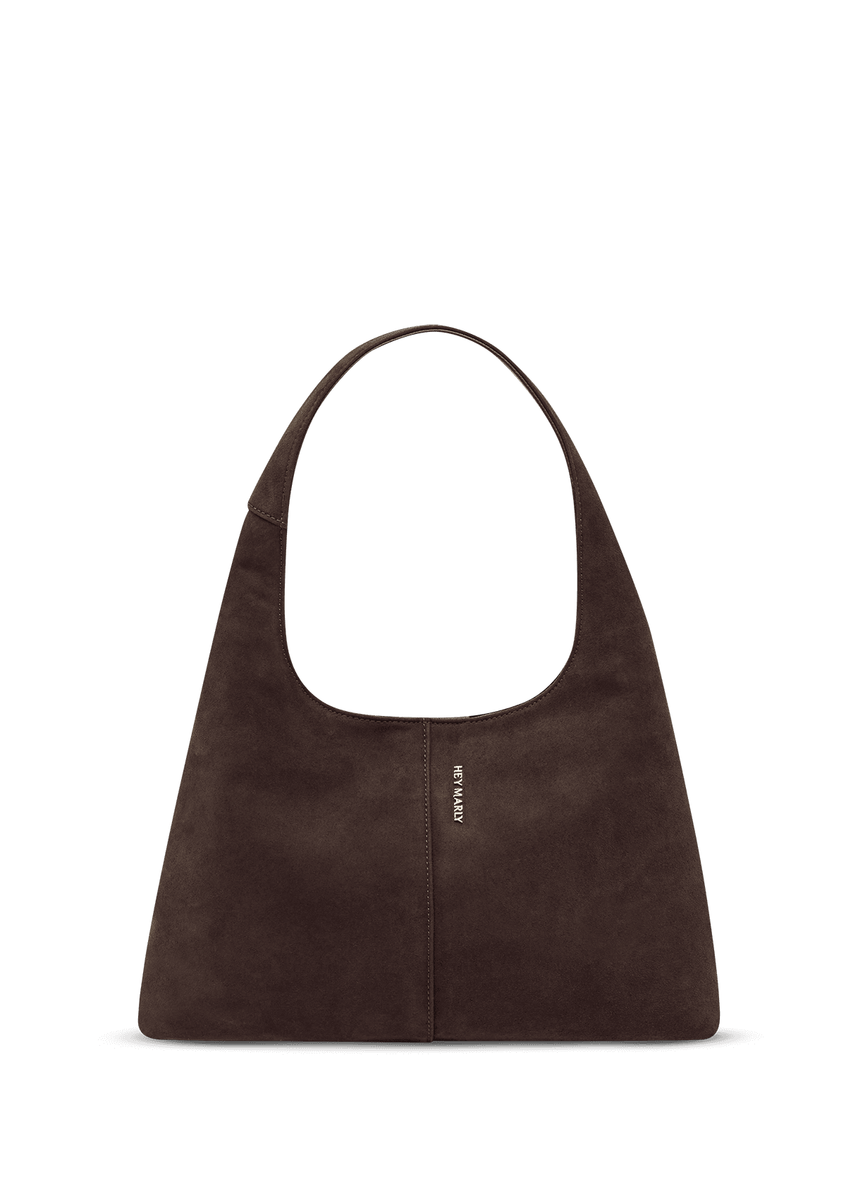 Frontalansicht auf neutralem Hintergrund des Produktes Alltime Lover Suede M in der Farbe Coffee in der Größe M