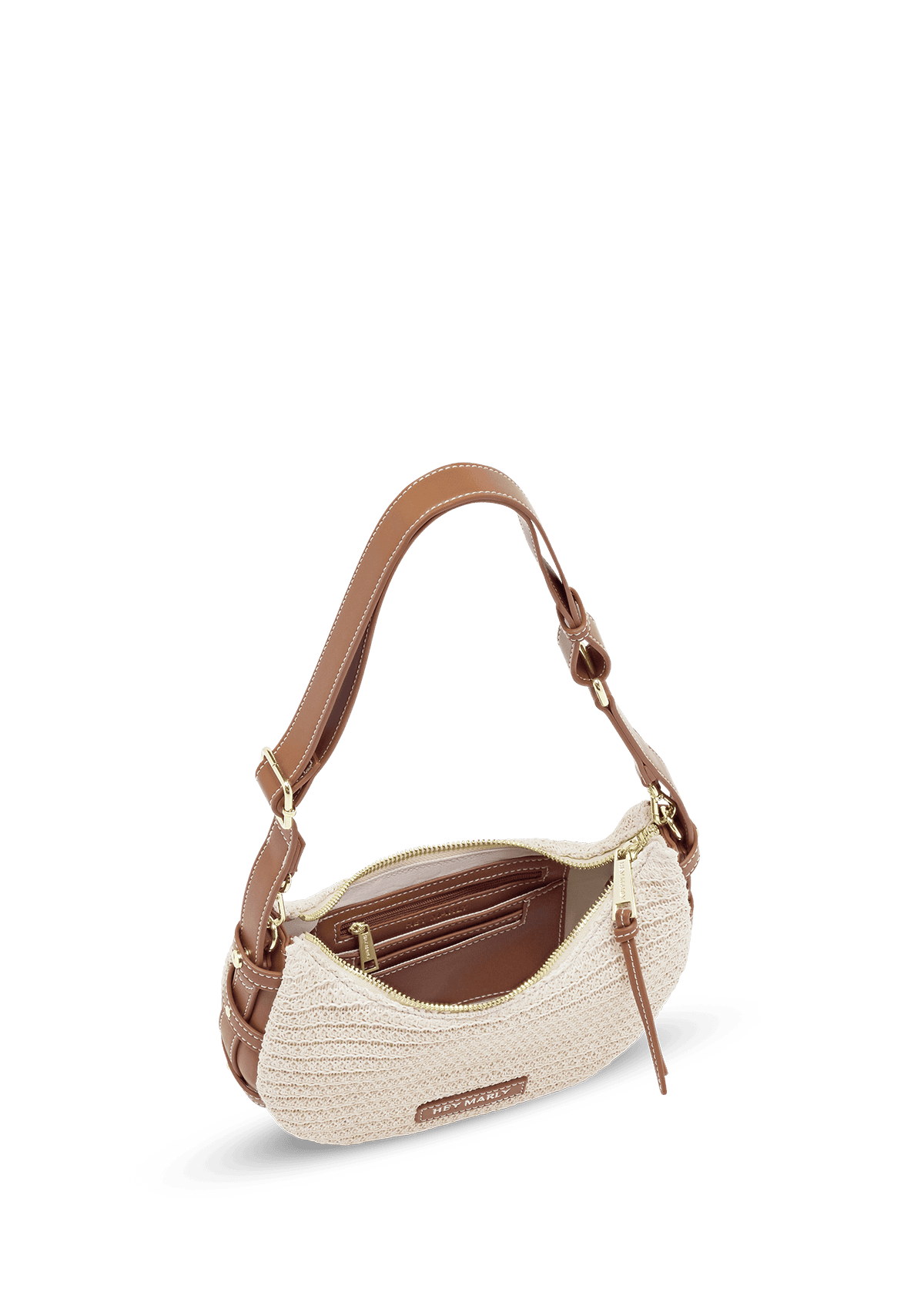 Produktabbildung auf neutralem Hintergrund des Produktes Lifetime Sister Straw S in der Farbe Crema-Cognac in der Größe S