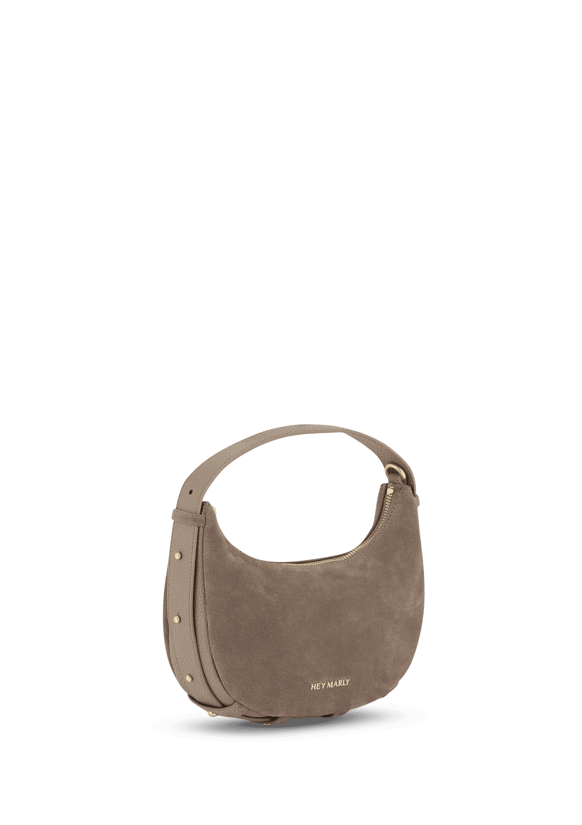 Seitenansicht auf neutralem Hintergrund des Produktes Lifetime Sister Suede S in der Farbe Mocha in der Größe S