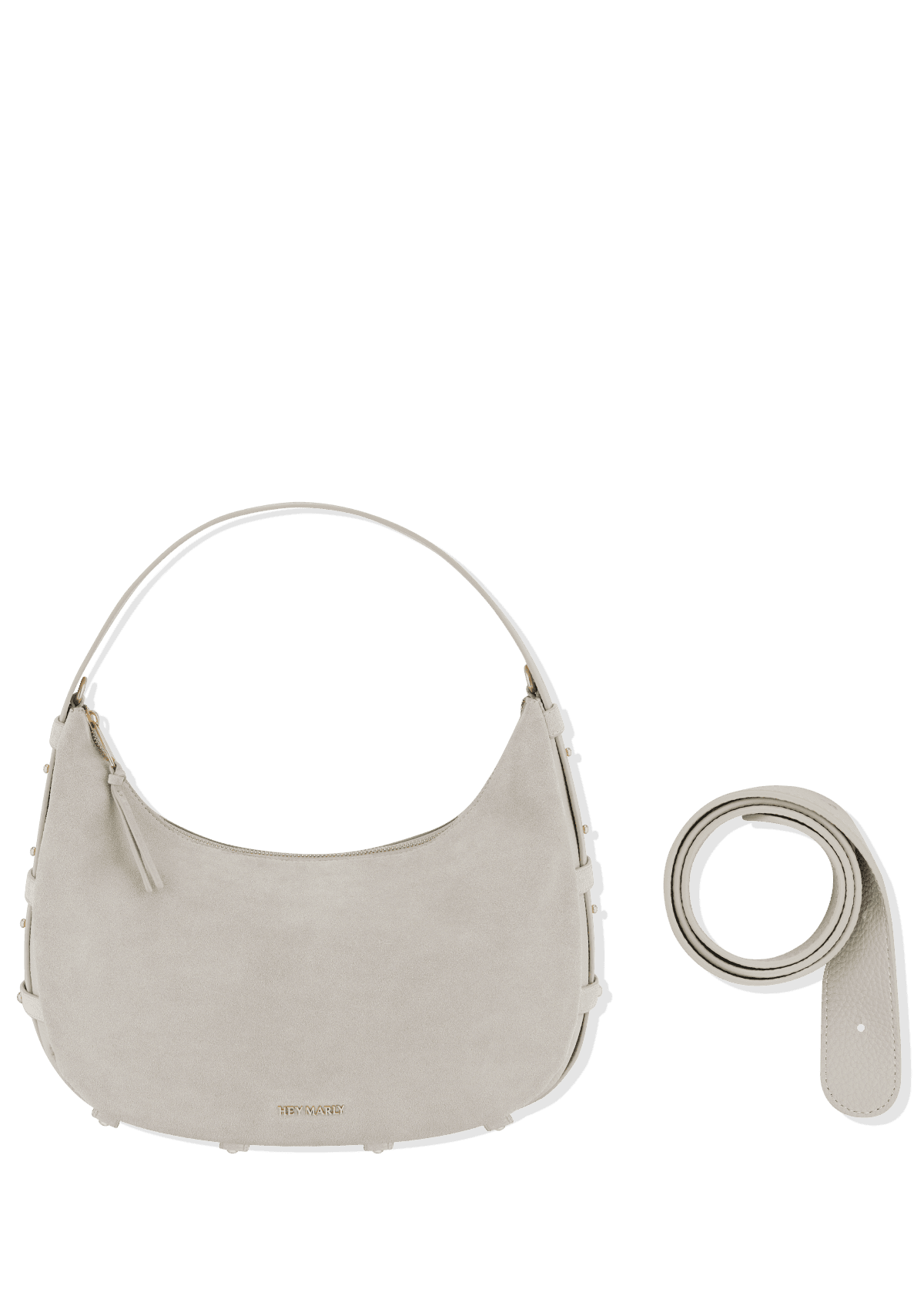 Produktabbildung auf neutralem Hintergrund des Produktes Lifetime Sister Suede M in der Farbe Greige in der Größe M