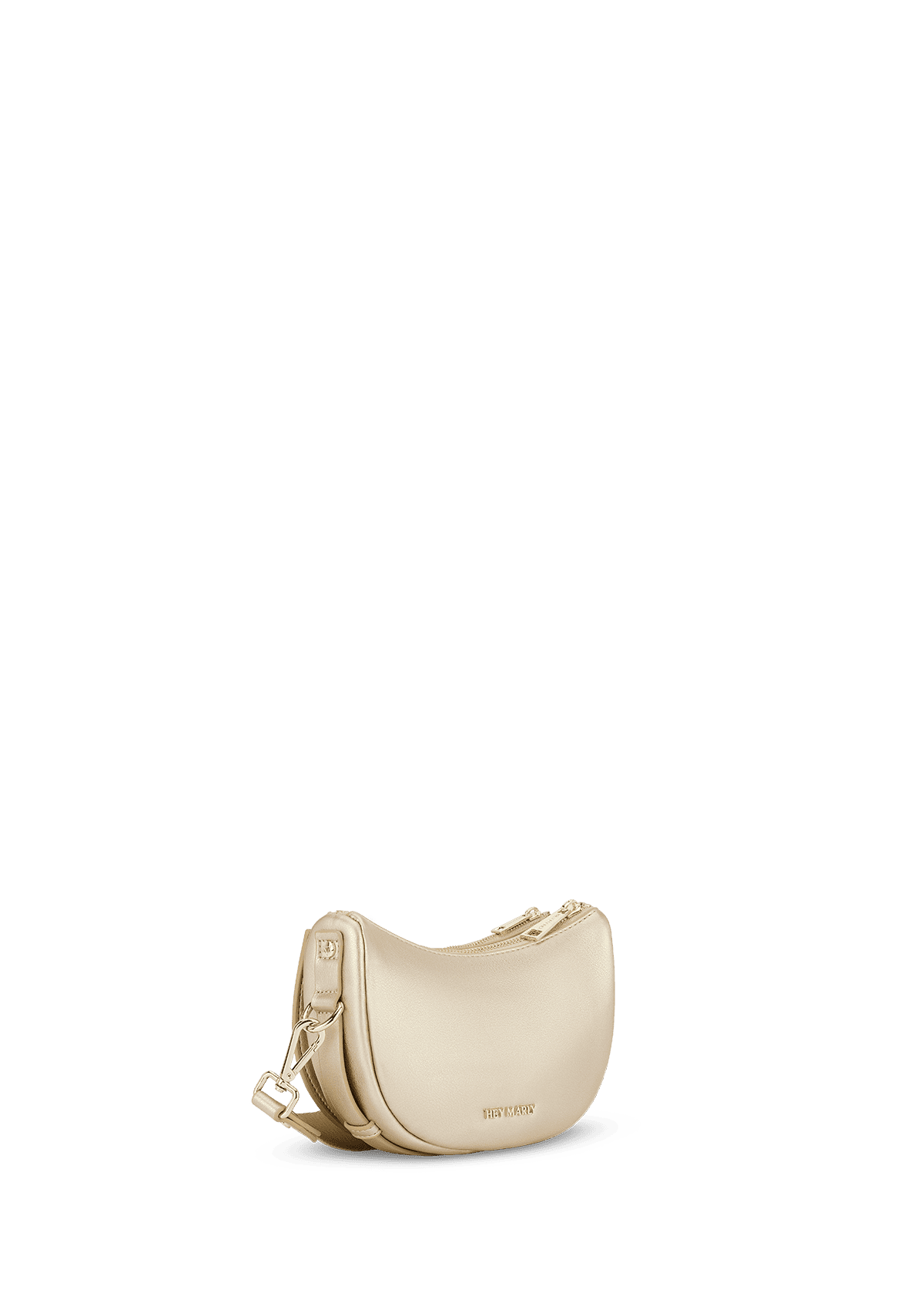 Seitenansicht auf neutralem Hintergrund des Produktes Sporty Sister in der Farbe Gold