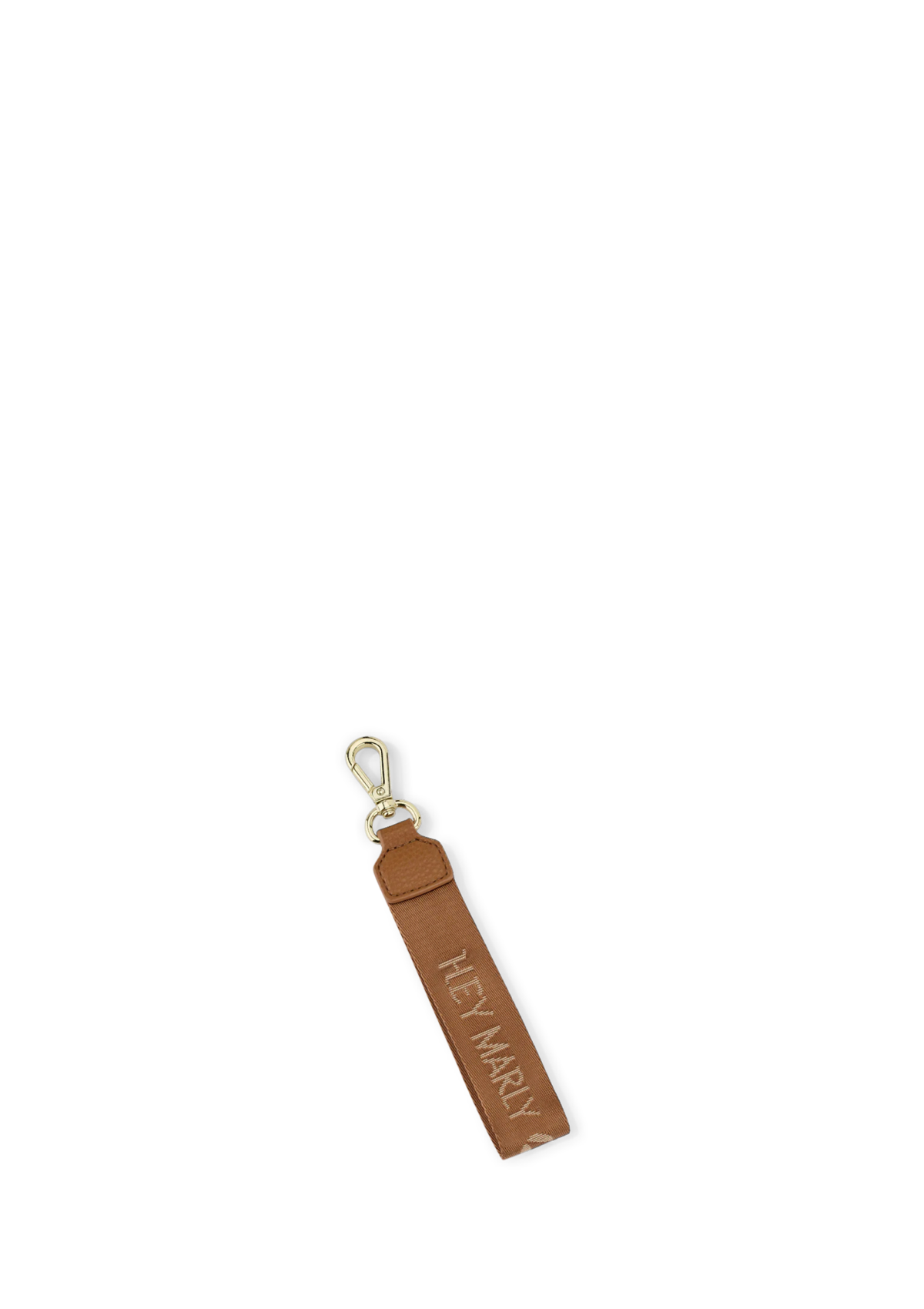 Frontalansicht auf neutralem Hintergrund des Produktes Signature Keyholder in der Farbe Cognac