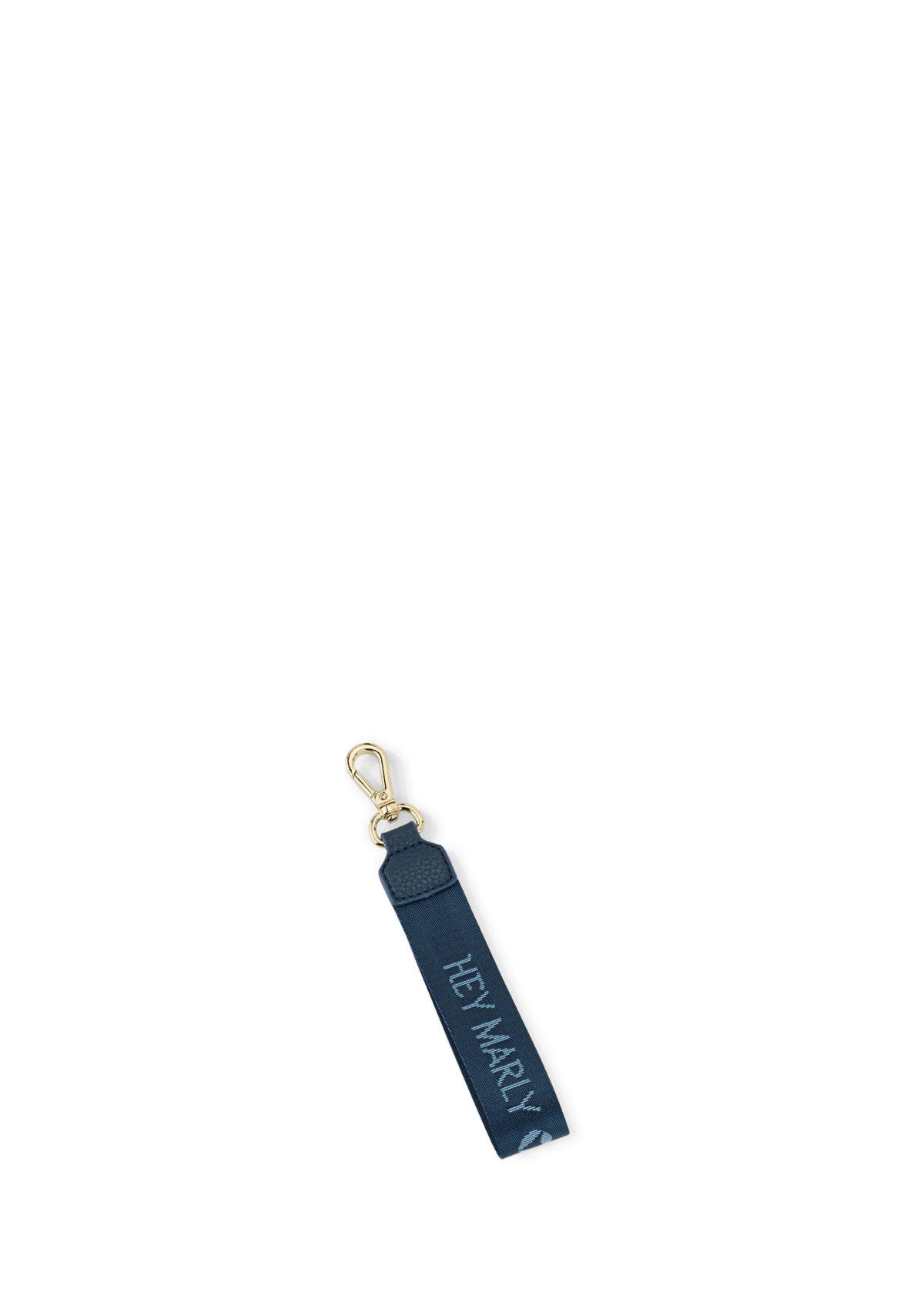 Frontalansicht auf neutralem Hintergrund des Produktes Signature Keyholder in der Farbe Dark Blue