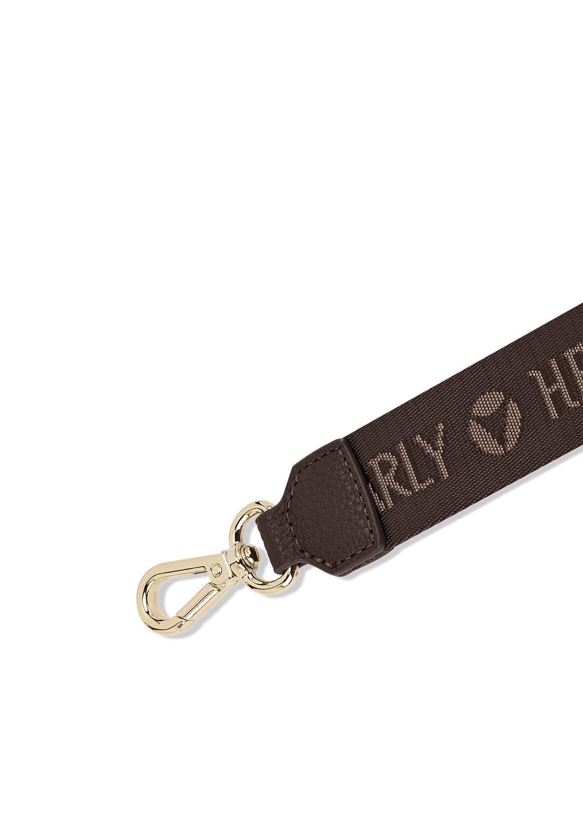 Seitenansicht auf neutralem Hintergrund des Produktes Signature Keyholder in der Farbe Coffee