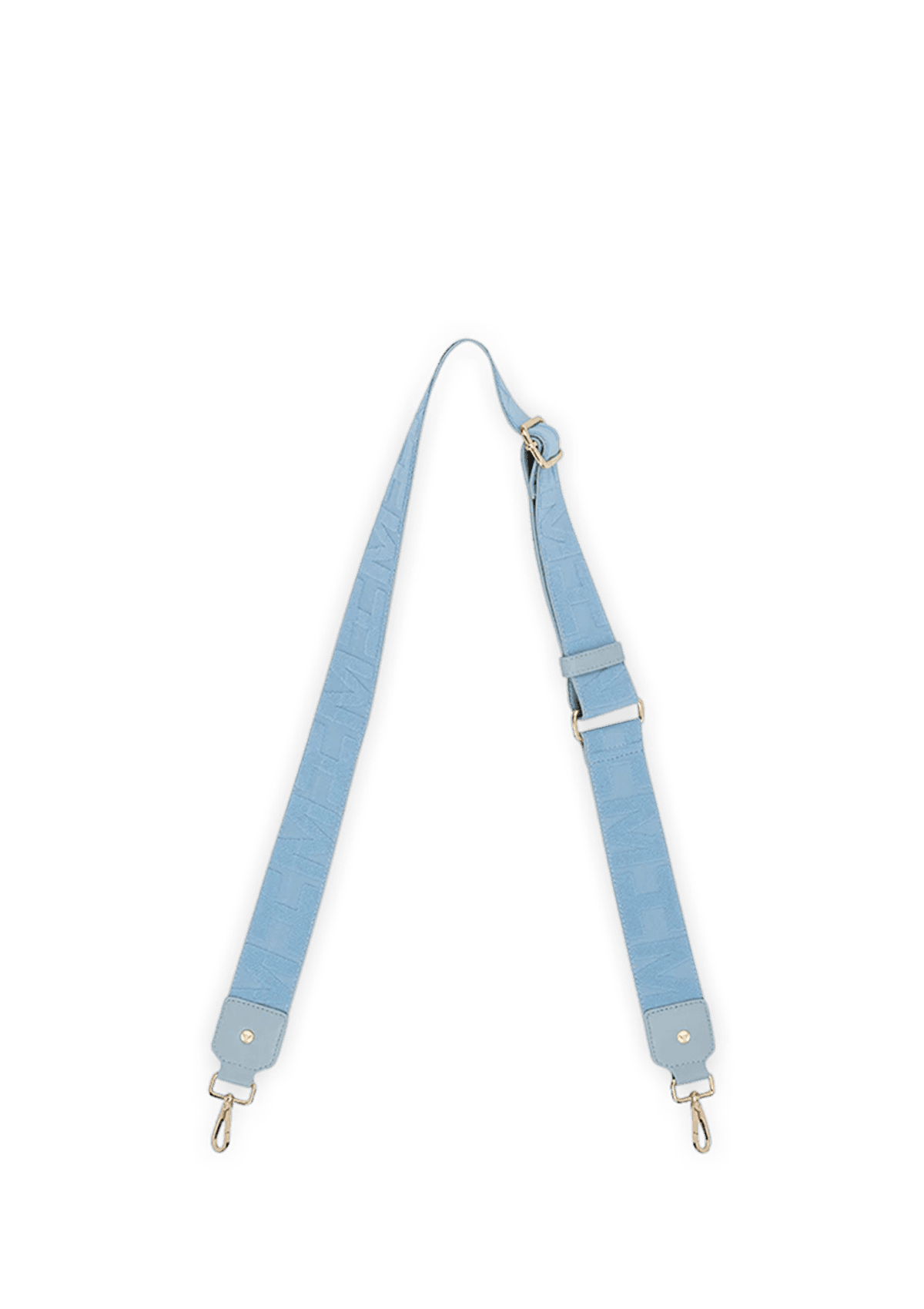 Frontalansicht auf neutralem Hintergrund des Produktes Terry Strap in der Farbe Blue
