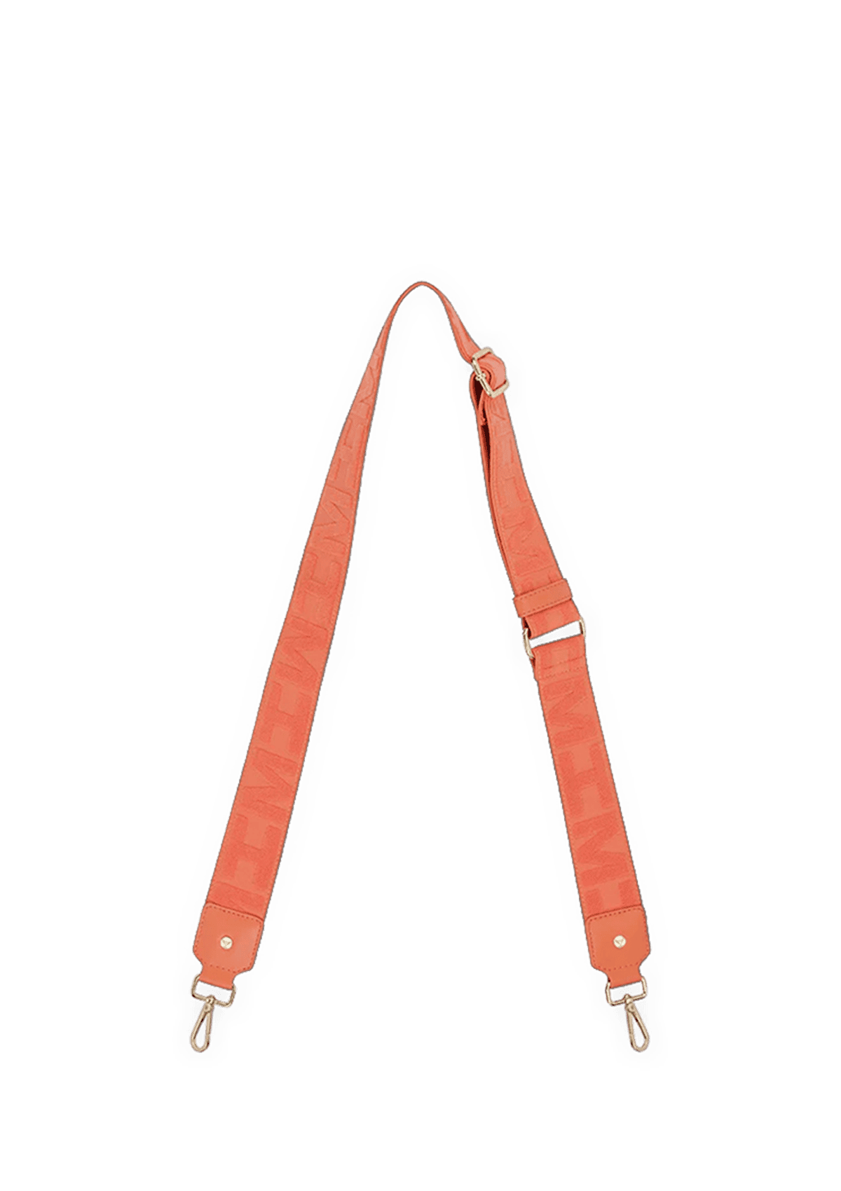Frontalansicht auf neutralem Hintergrund des Produktes Terry Strap in der Farbe Orange