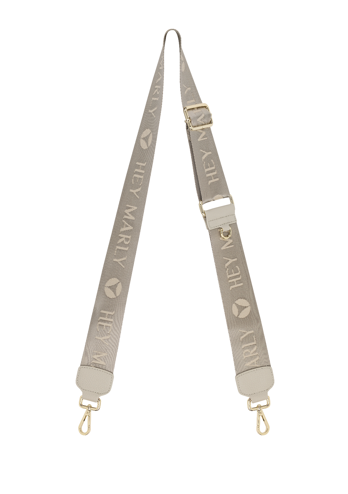 Produktabbildung auf neutralem Hintergrund des Produktes Signature Strap in der Farbe Greige
