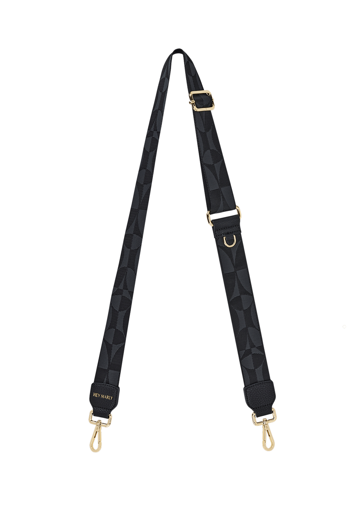Frontalansicht auf neutralem Hintergrund des Produktes Iconic Strap in der Farbe Black-Anthracite