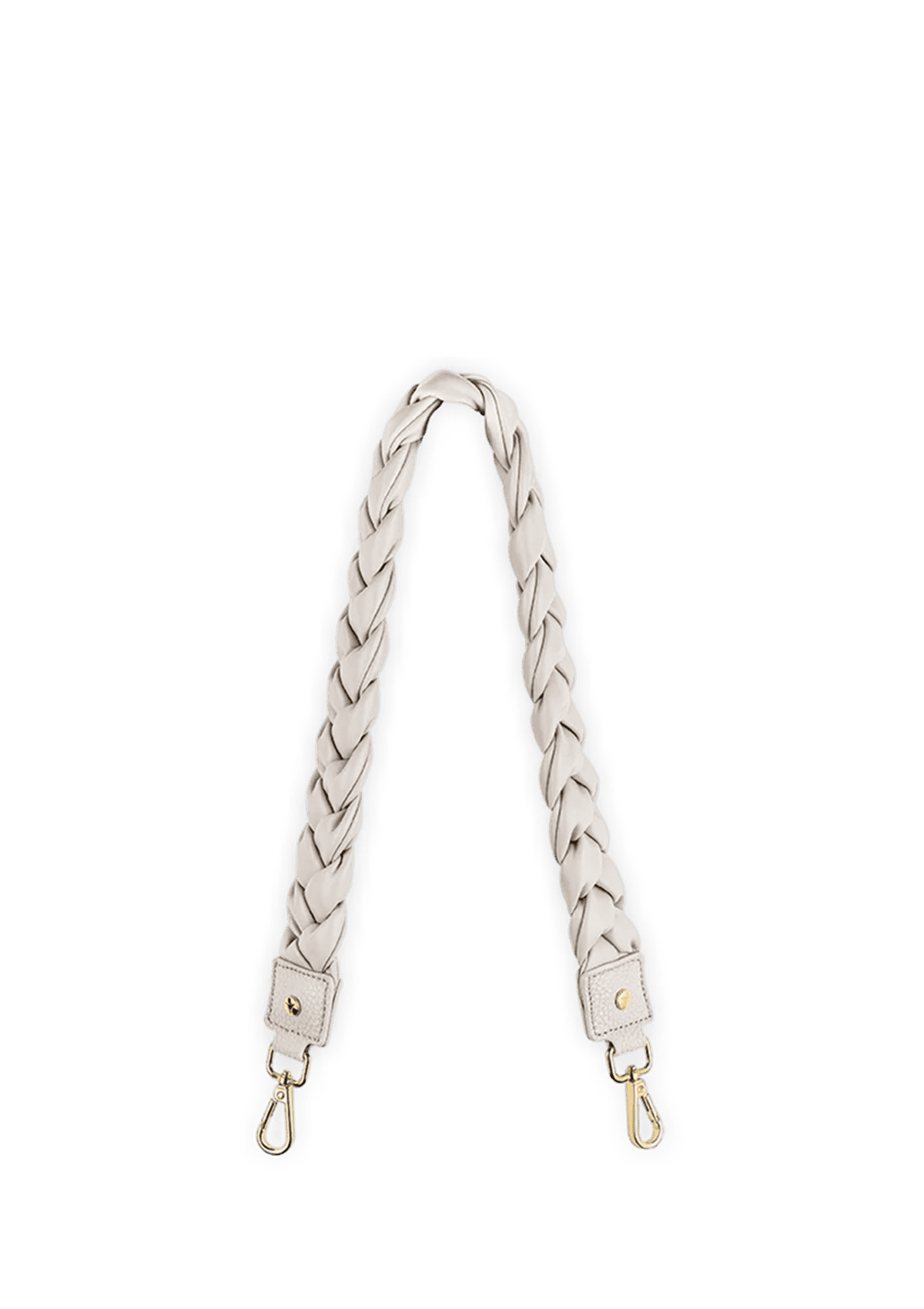 Frontalansicht auf neutralem Hintergrund des Produktes Braided Strap in der Farbe Crema