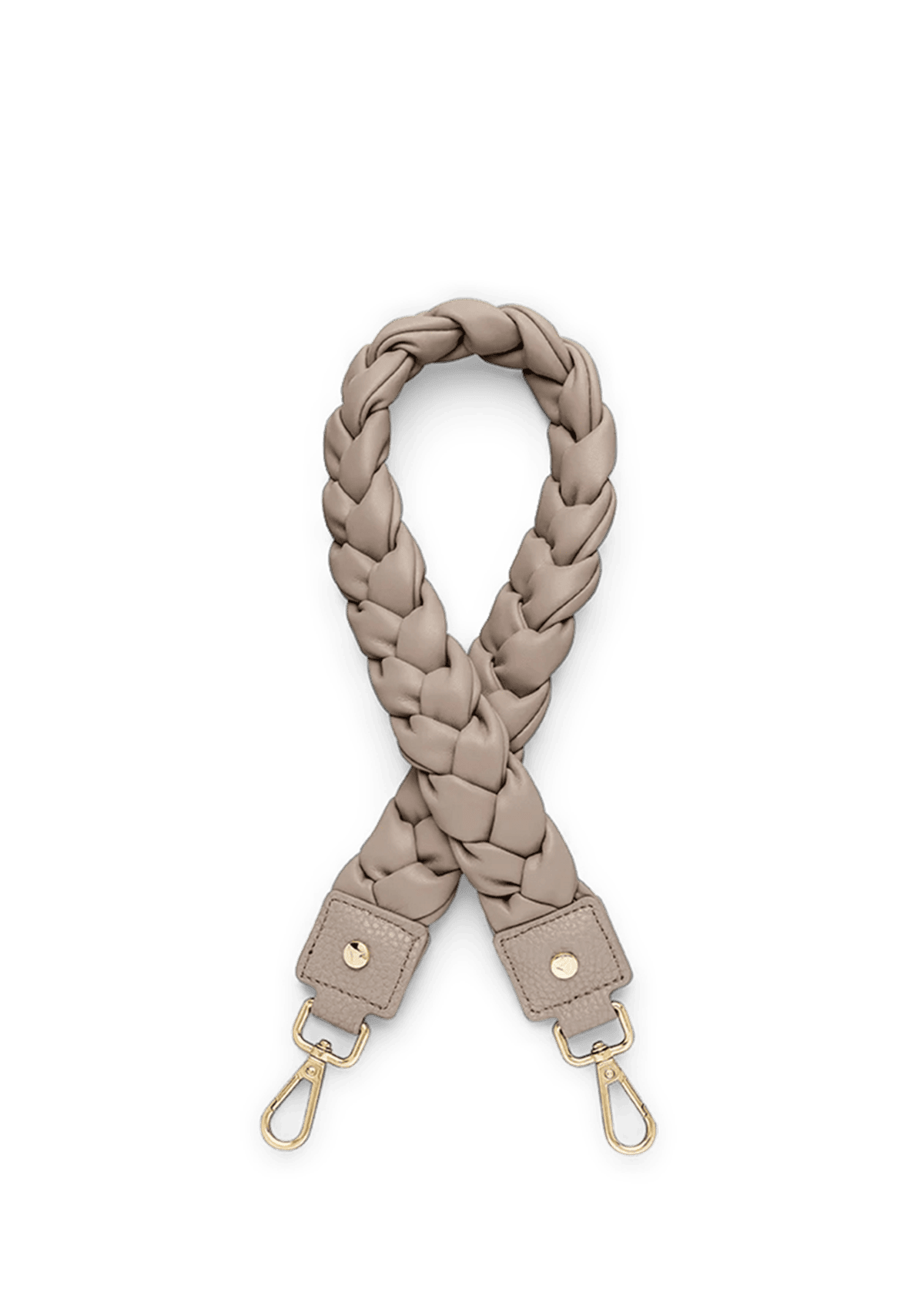 Seitenansicht auf neutralem Hintergrund des Produktes Braided Strap in der Farbe Mocha