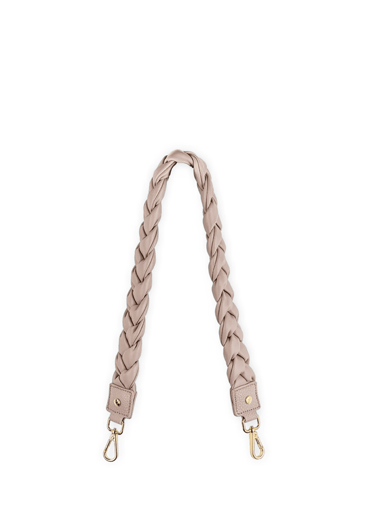Frontalansicht auf neutralem Hintergrund des Produktes Braided Strap in der Farbe Nude
