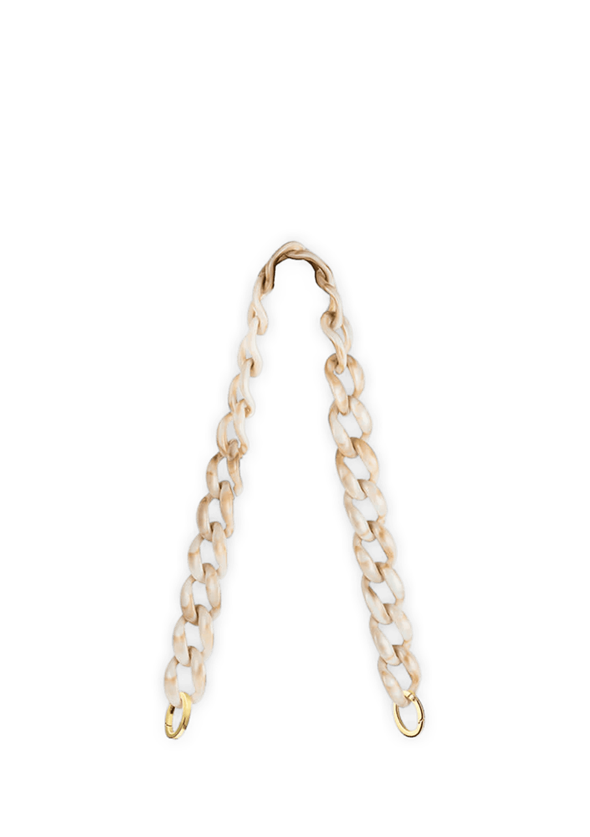 Frontalansicht auf neutralem Hintergrund des Produktes Chain Strap in der Farbe Crema