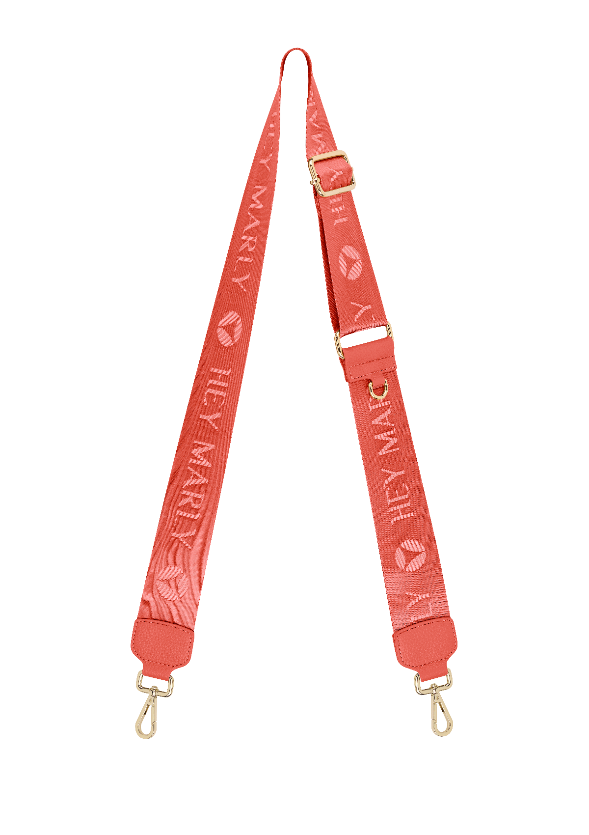 Frontalansicht auf neutralem Hintergrund des Produktes Signature Strap in der Farbe Coral