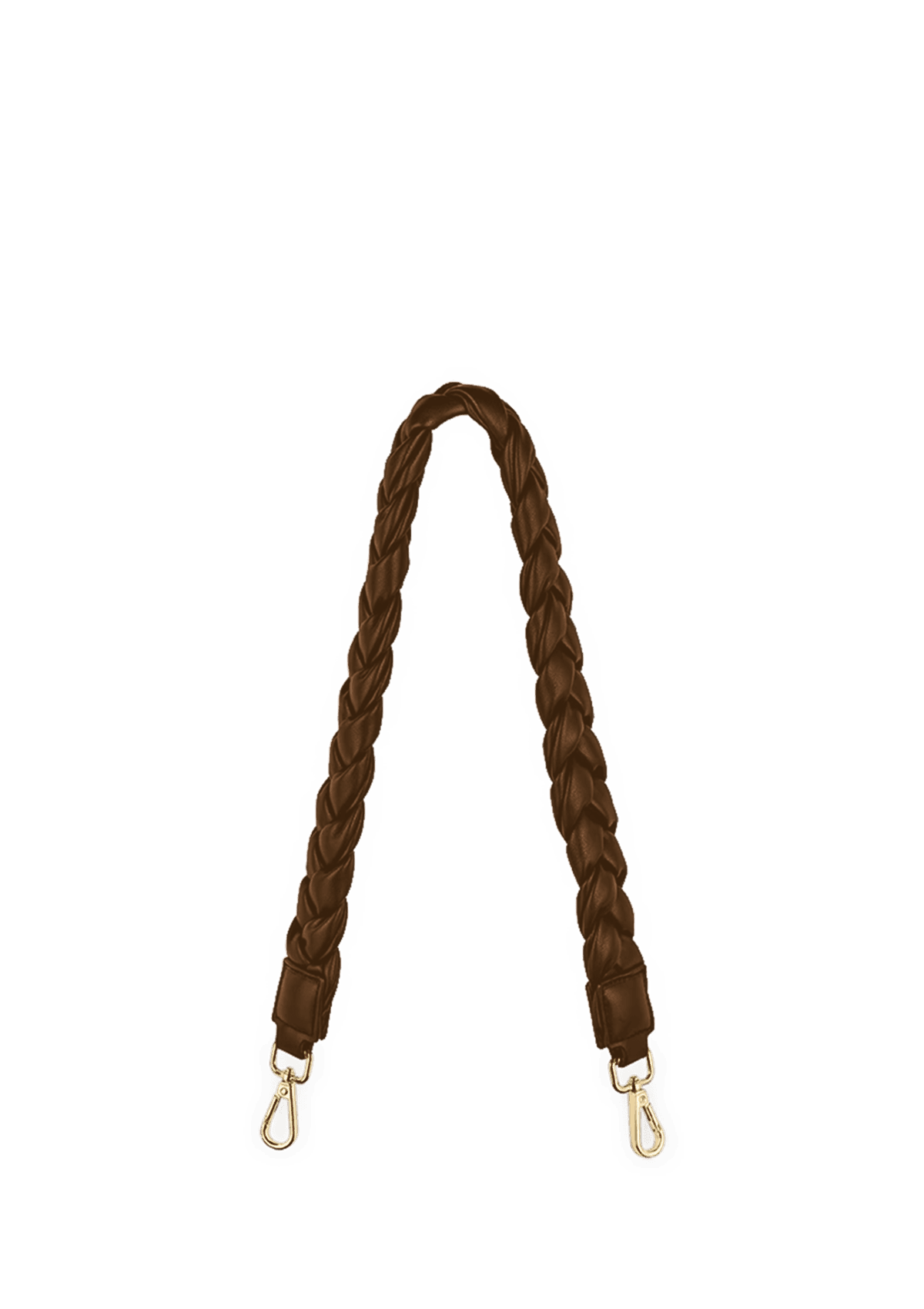 Produktabbildung auf neutralem Hintergrund des Produktes Braided Strap in der Farbe Coffee