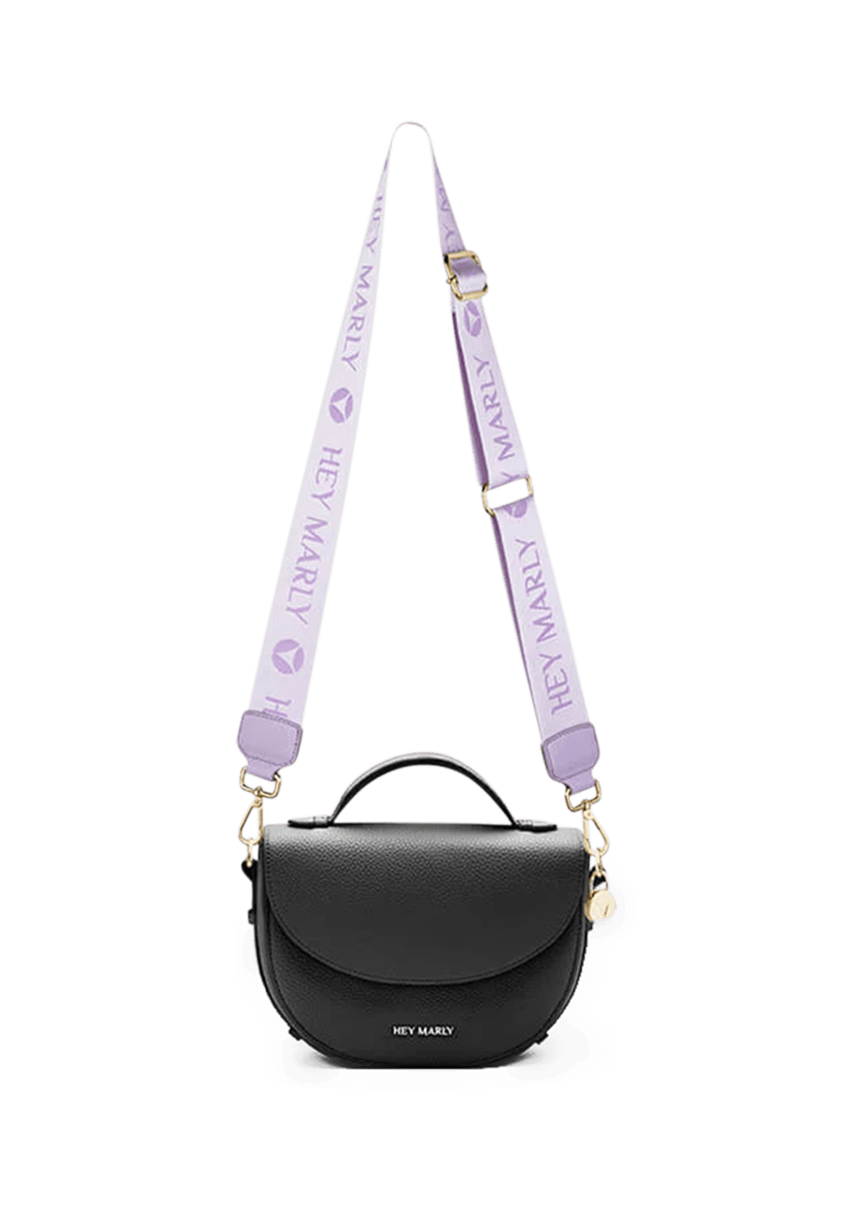 Seitenansicht auf neutralem Hintergrund des Produktes Signature Strap in der Farbe Lilac