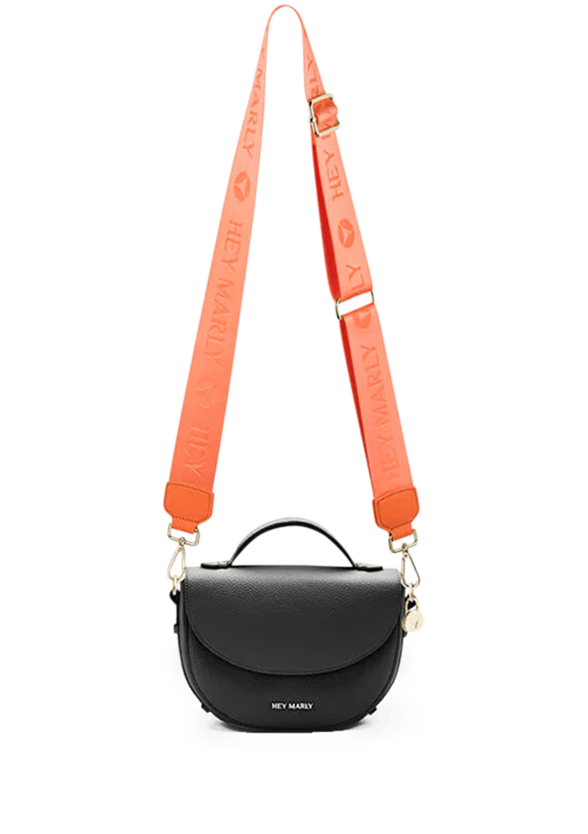 Seitenansicht auf neutralem Hintergrund des Produktes Signature Strap in der Farbe Peach
