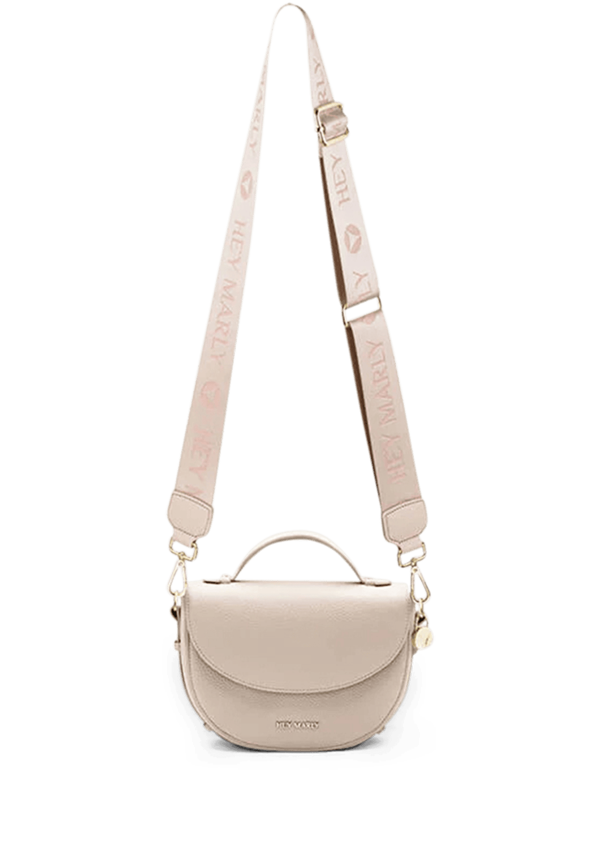 Seitenansicht auf neutralem Hintergrund des Produktes Signature Strap in der Farbe Nude