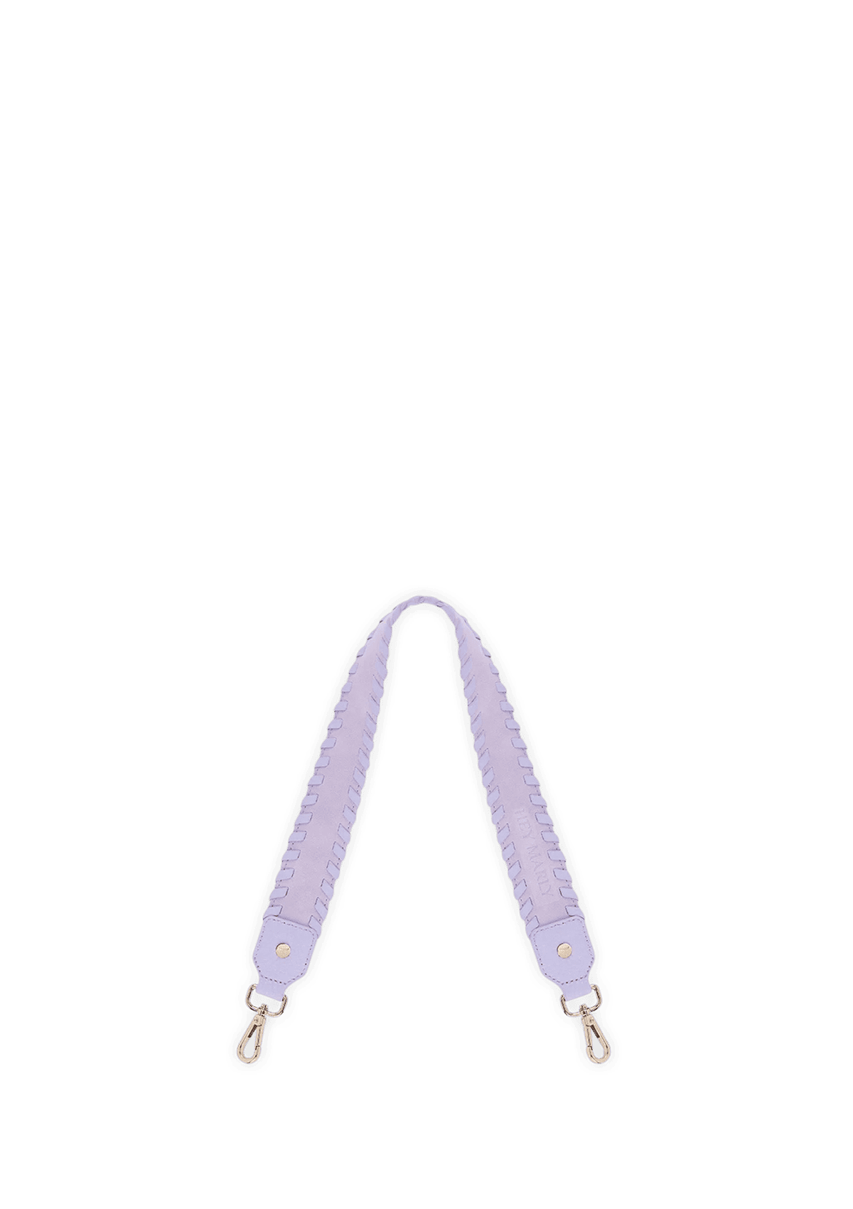 Frontalansicht auf neutralem Hintergrund des Produktes Stitching Strap in der Farbe Lilac