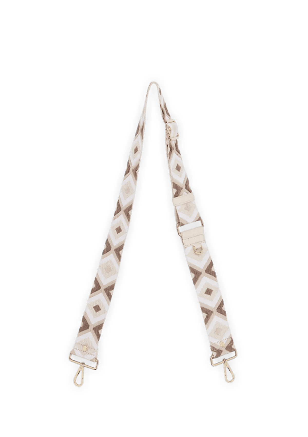 Frontalansicht auf neutralem Hintergrund des Produktes Woven Strap in der Farbe Crema