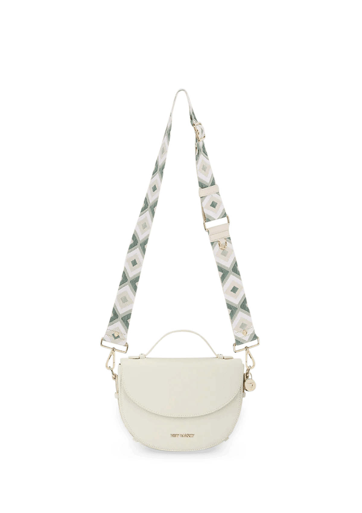 Seitenansicht auf neutralem Hintergrund des Produktes Woven Strap in der Farbe Desert Sage