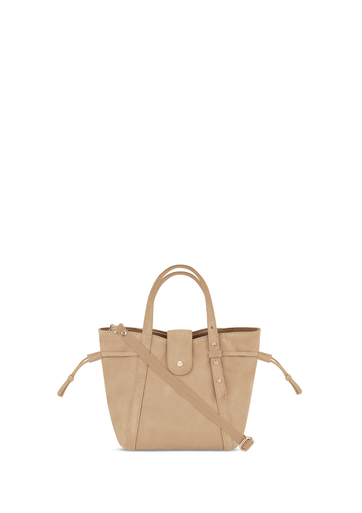 Seitenansicht auf neutralem Hintergrund des Produktes Pretty Wonder Suede S in der Farbe Sand in der Größe S