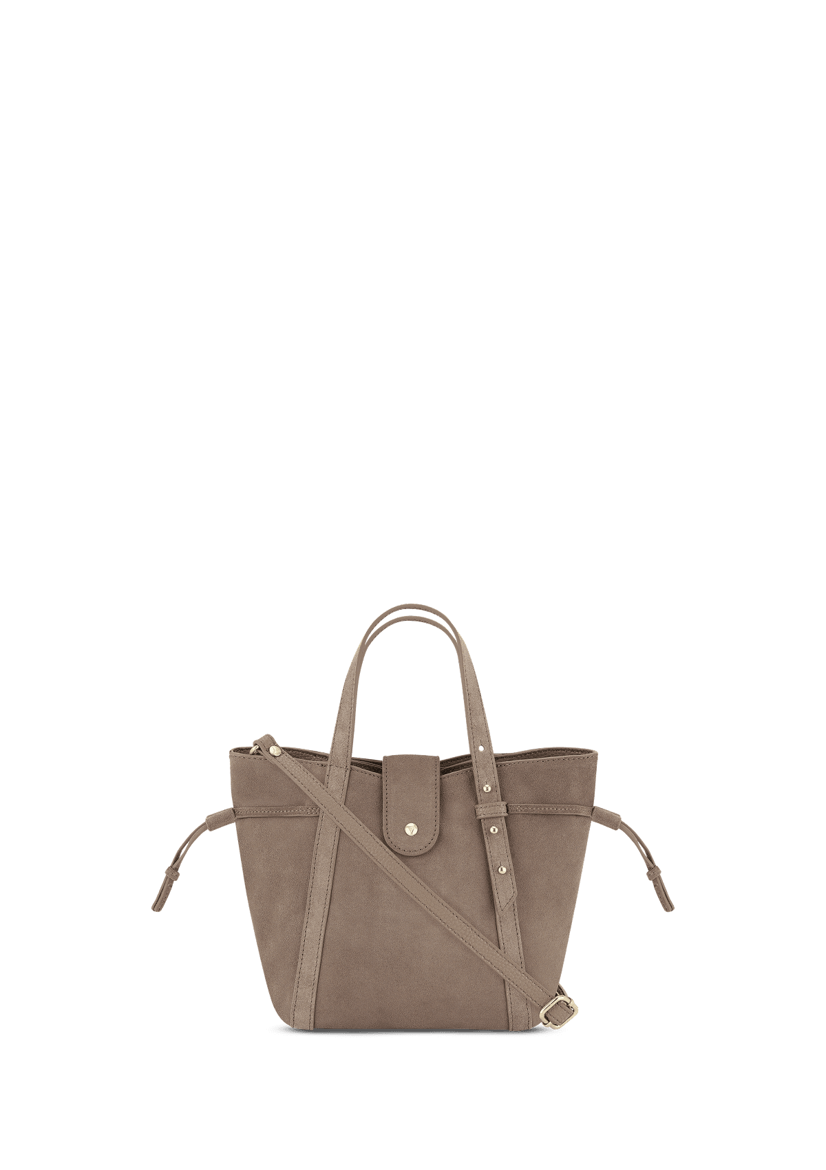 Seitenansicht auf neutralem Hintergrund des Produktes Pretty Wonder Suede S in der Farbe Mocha in der Größe S