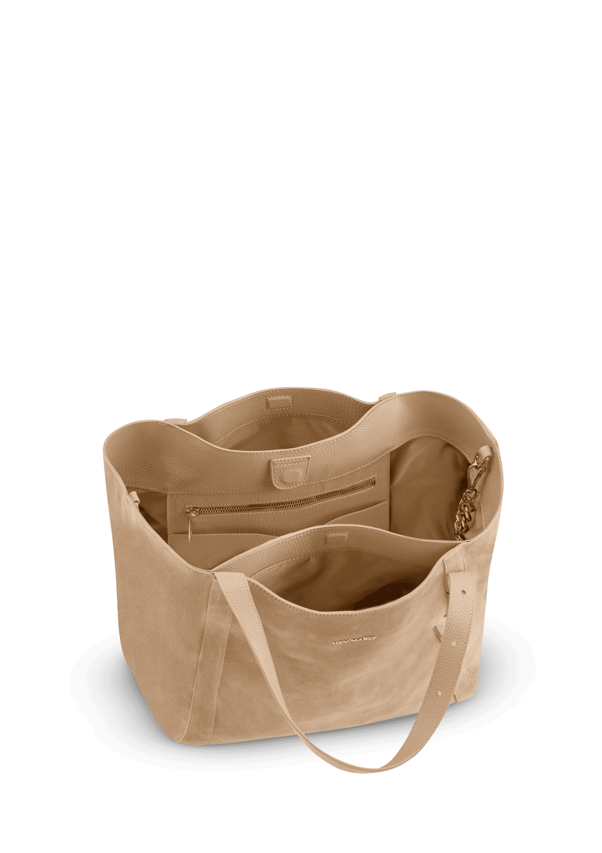 Produktabbildung auf neutralem Hintergrund des Produktes Pretty Wonder Suede L in der Farbe Sand in der Größe L